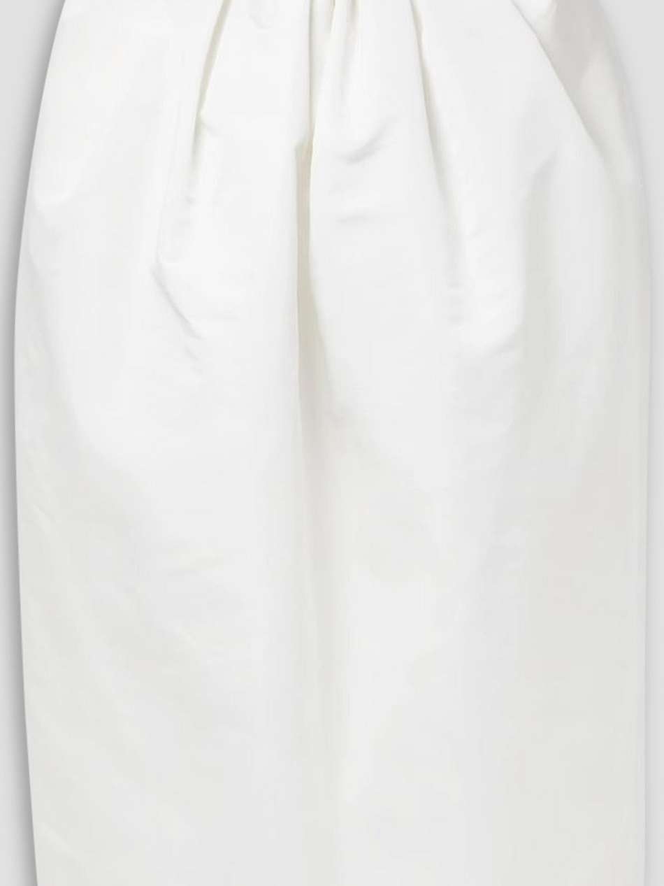gathered silk-faille maxi skirt
