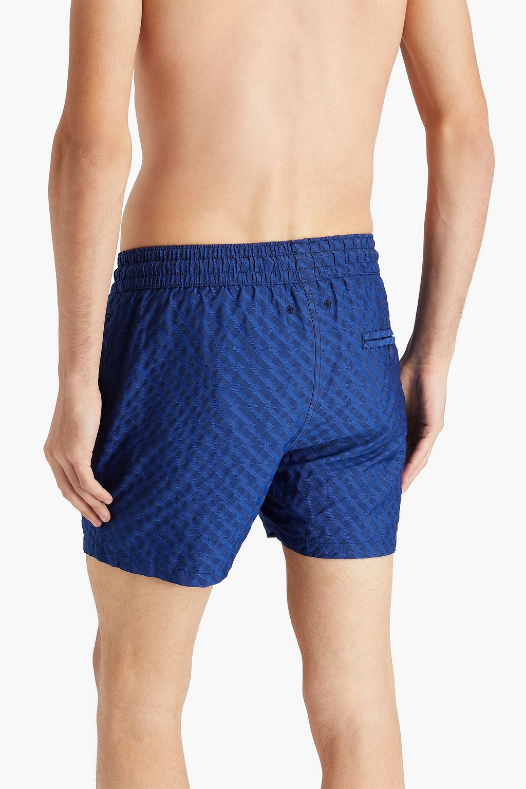 FRESCOBOL CARIOCA Short-length jacquard swim shorts