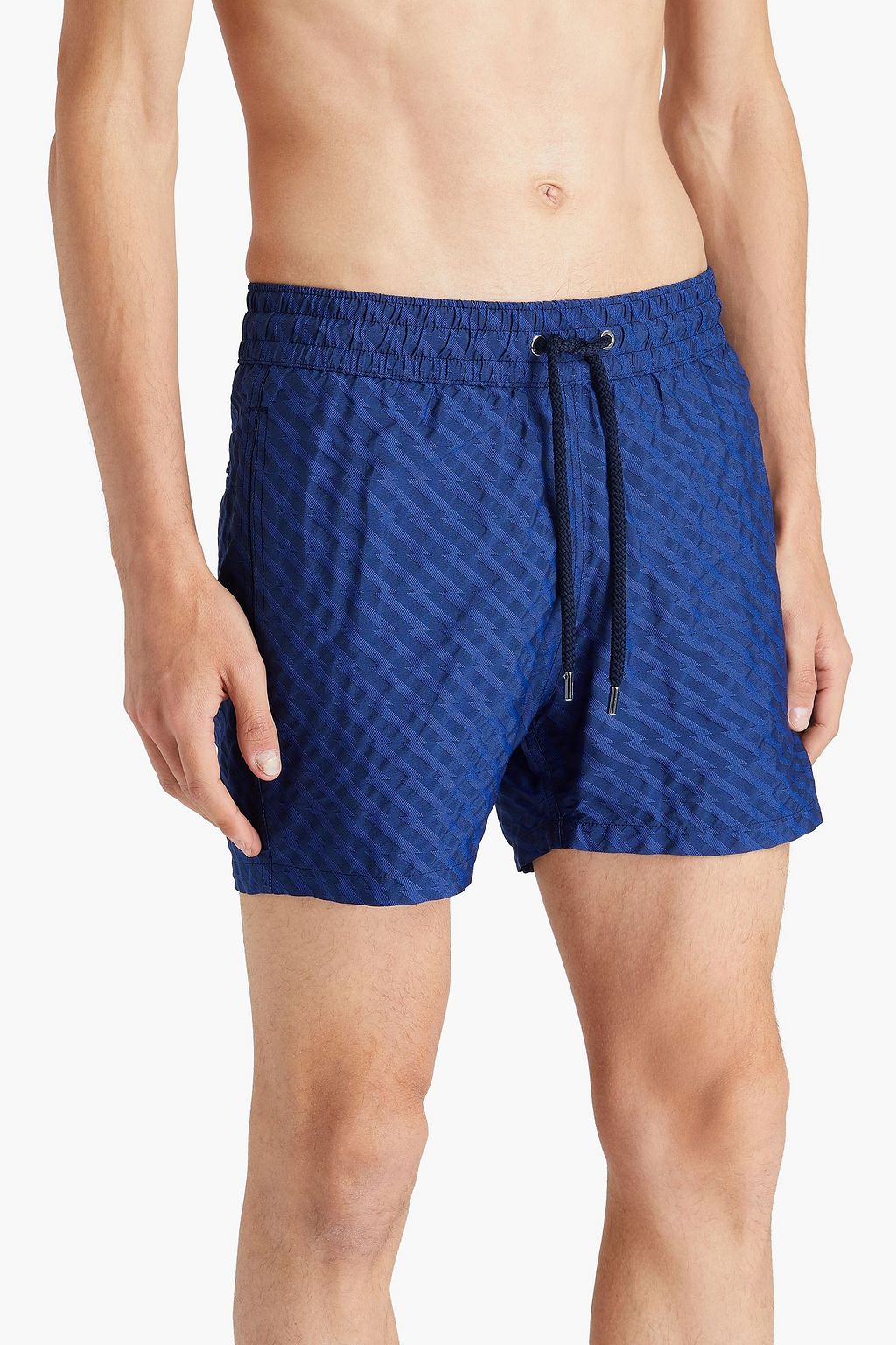 FRESCOBOL CARIOCA Short-length jacquard swim shorts