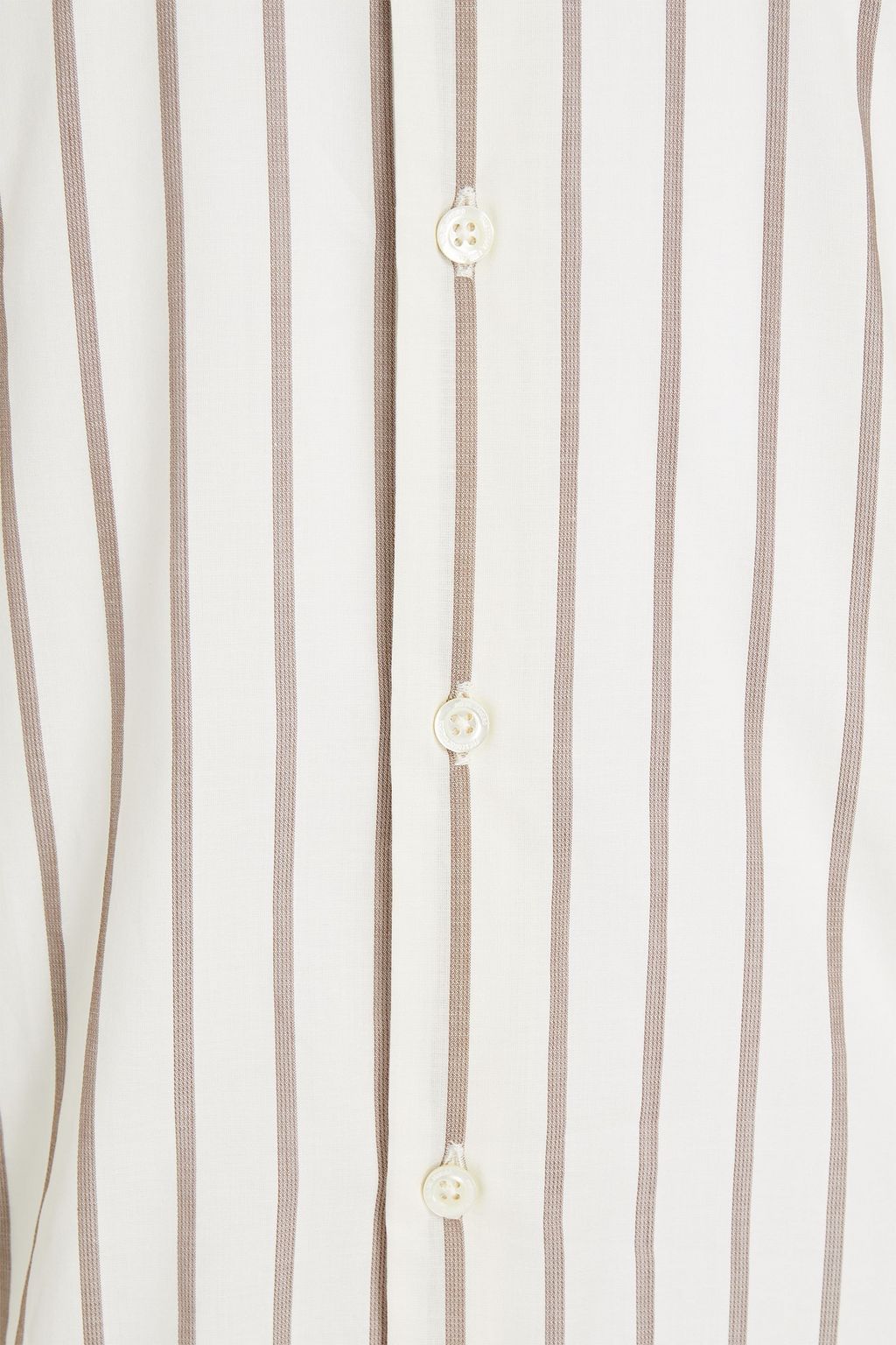 FRESCOBOL CARIOCA Striped cotton and silk-blend shirt