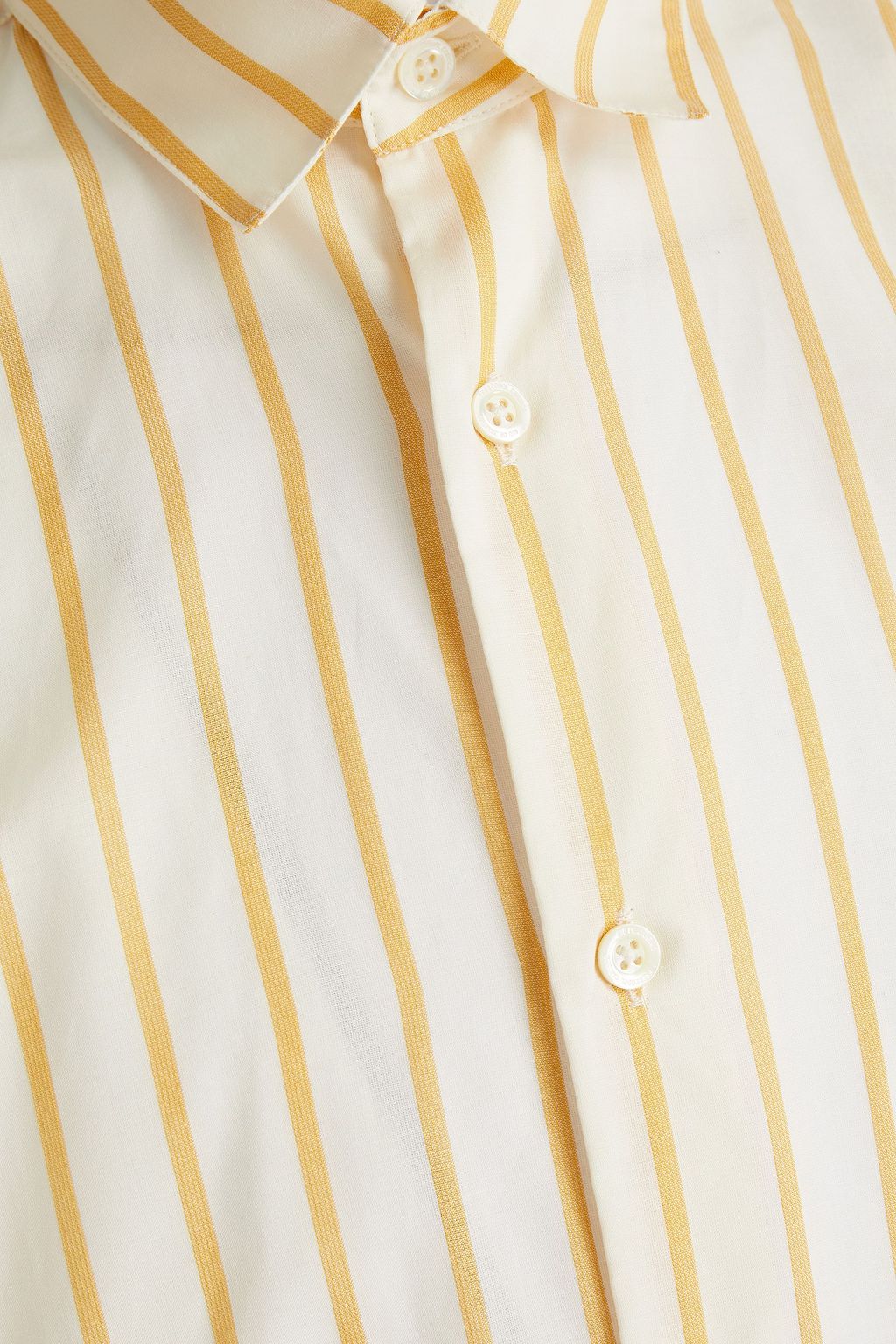 FRESCOBOL CARIOCA Striped cotton and silk-blend shirt