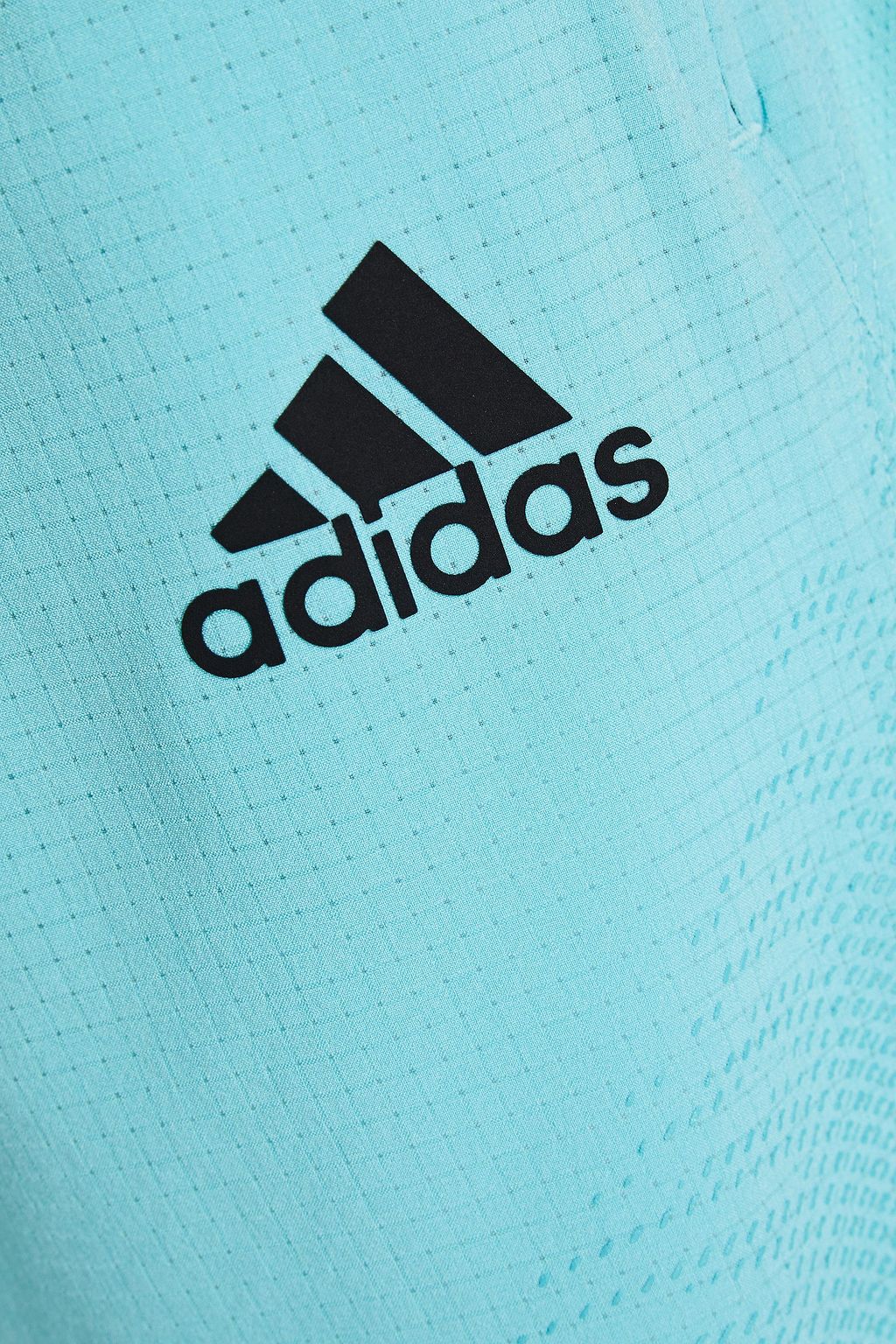 ADIDAS Mesh-trimmed printed stretch-jersey shorts