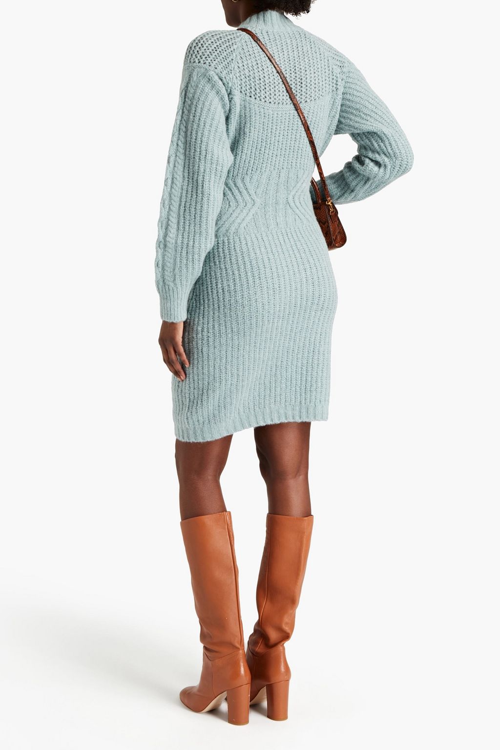 NICHOLAS Cable-knit mini dress