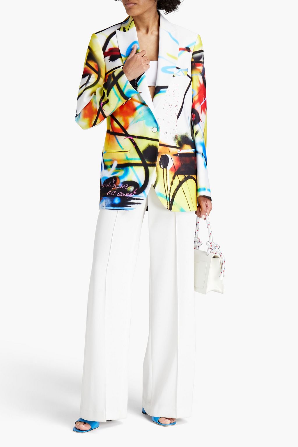 OFF-WHITE™ Printed crepe blazer