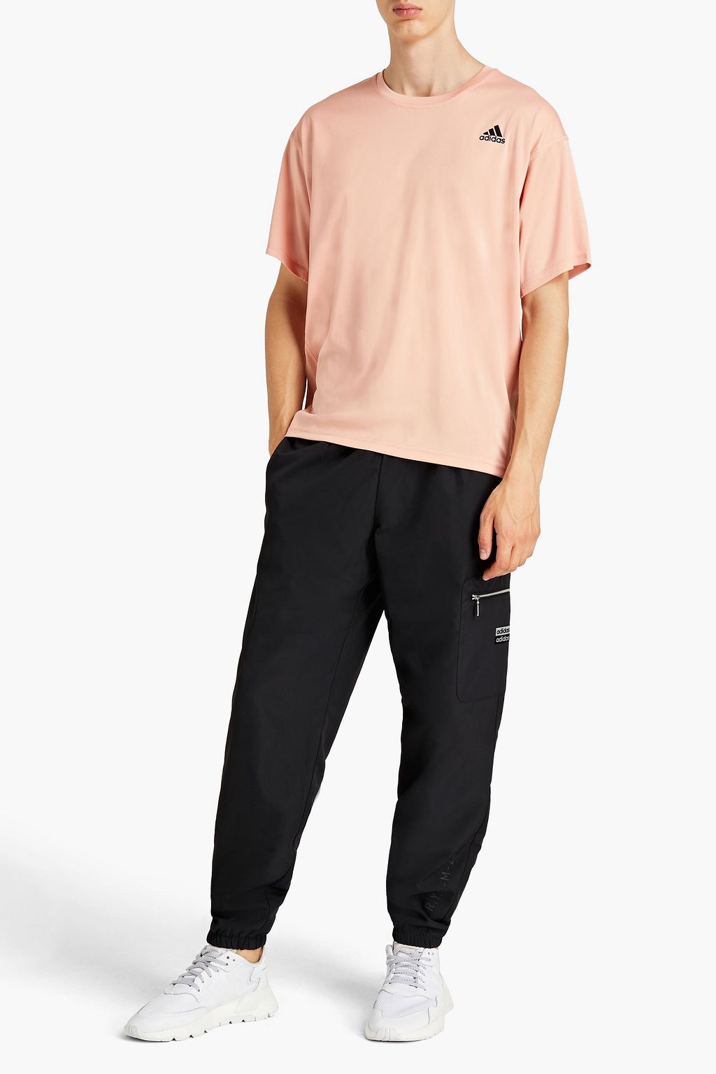 ADIDAS Logo-print mesh T-shirt