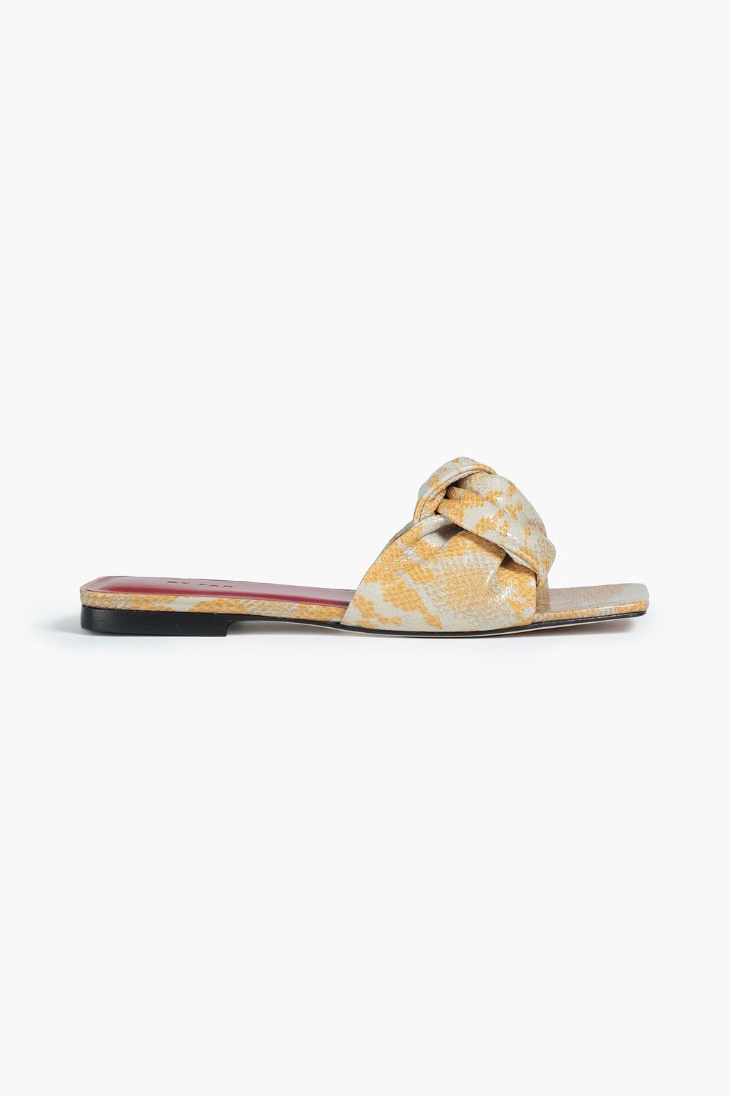 FAR twisted snake-effect leather sandals | Sale up to off THE OUTNET