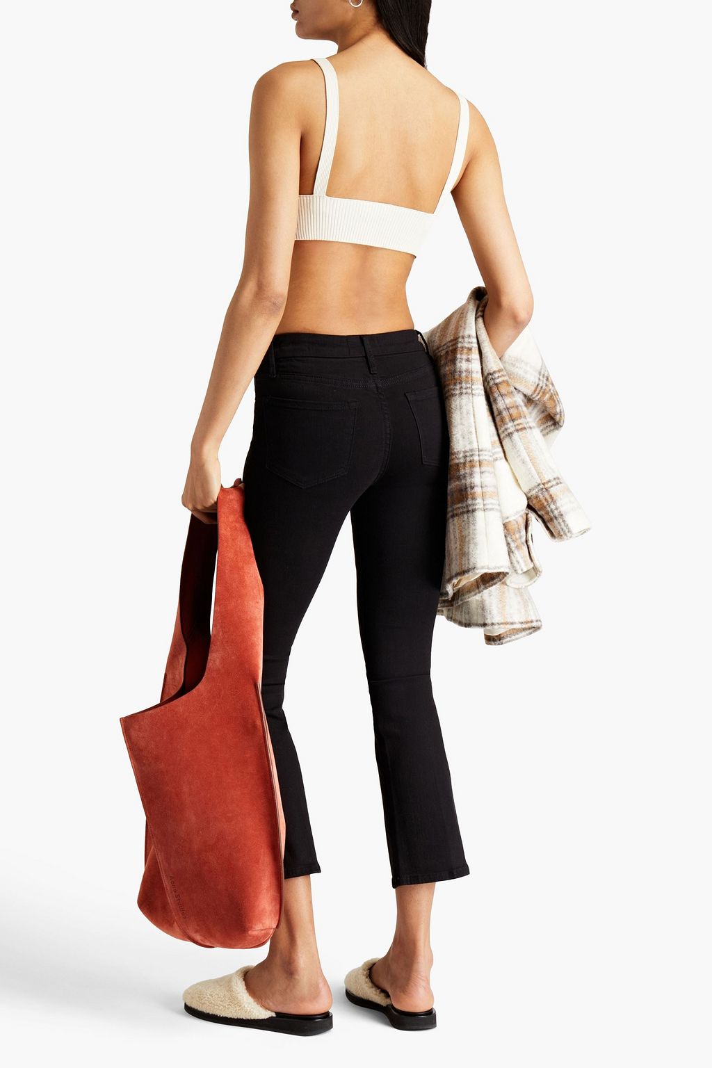 FRAME Cropped mid-rise bootcut jeans