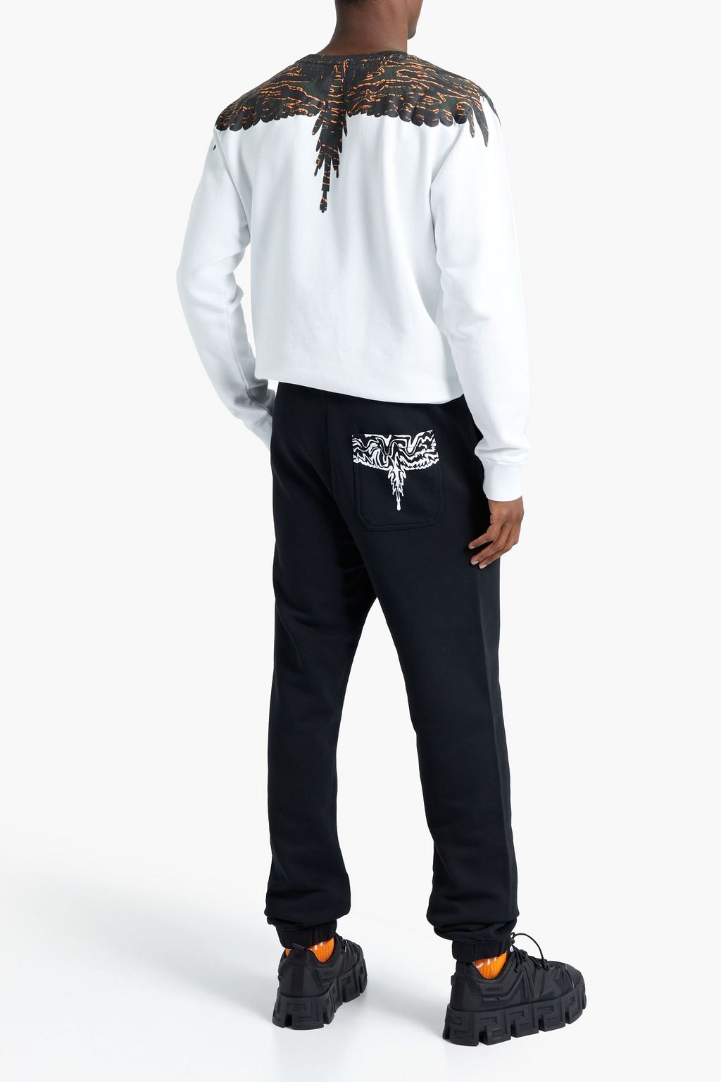 MARCELO BURLON Printed French cotton-terry sweatshirt