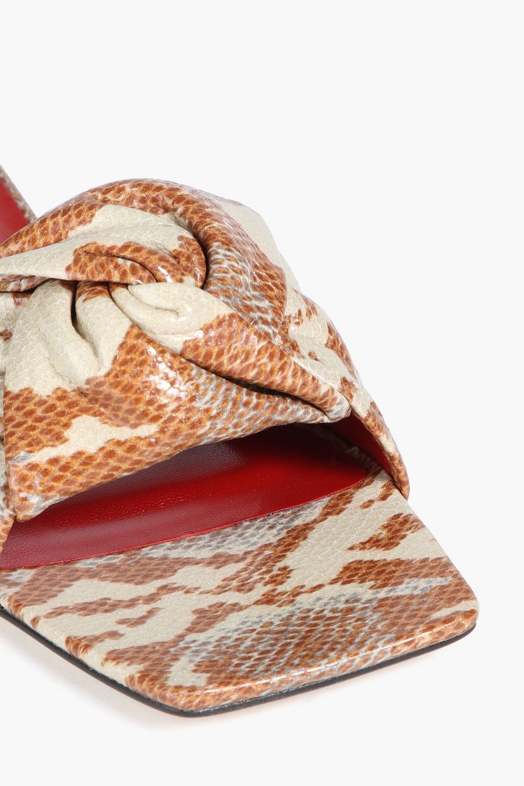 BY FAR Lima twisted suede sandals