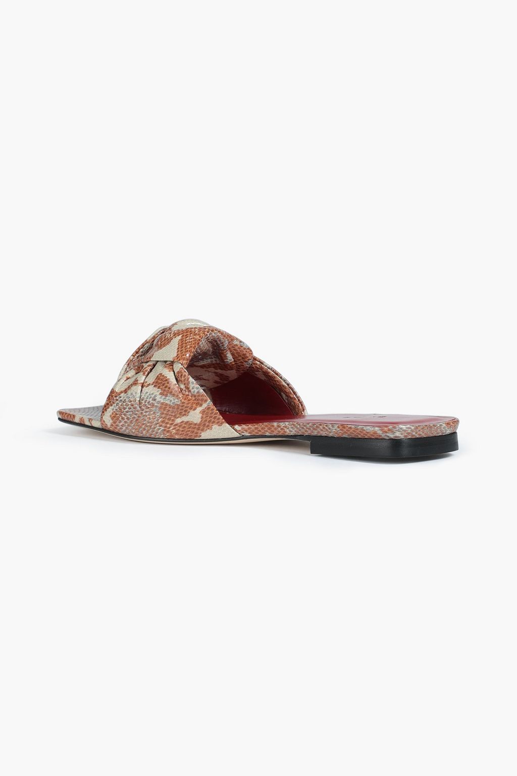 BY FAR Lima twisted suede sandals