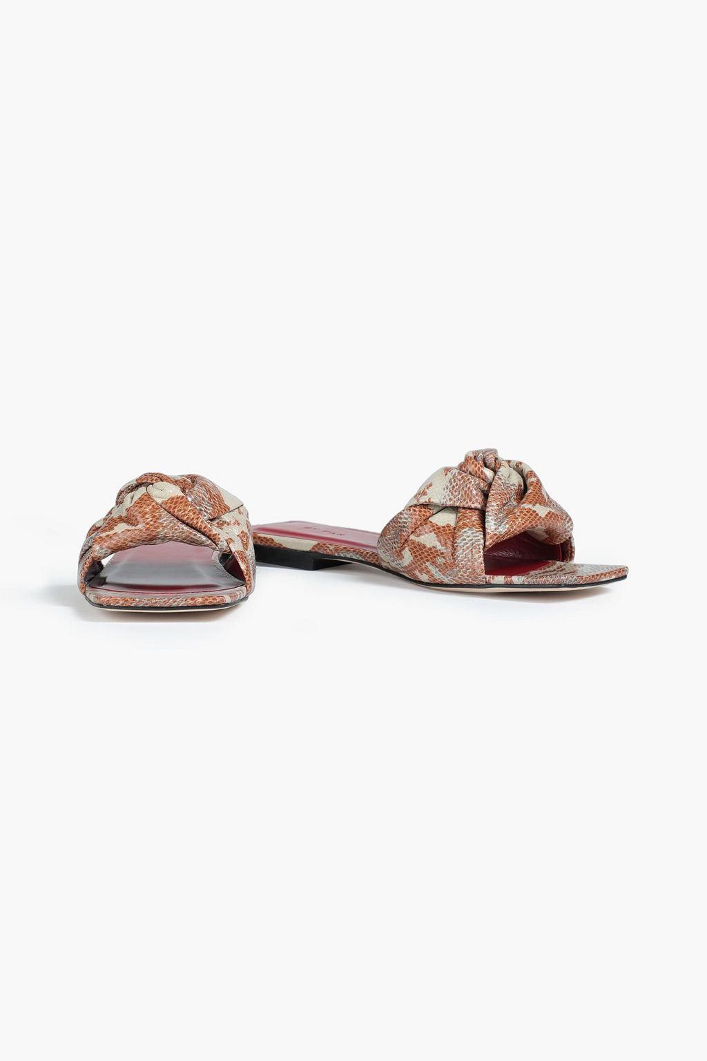 BY FAR Lima twisted suede sandals