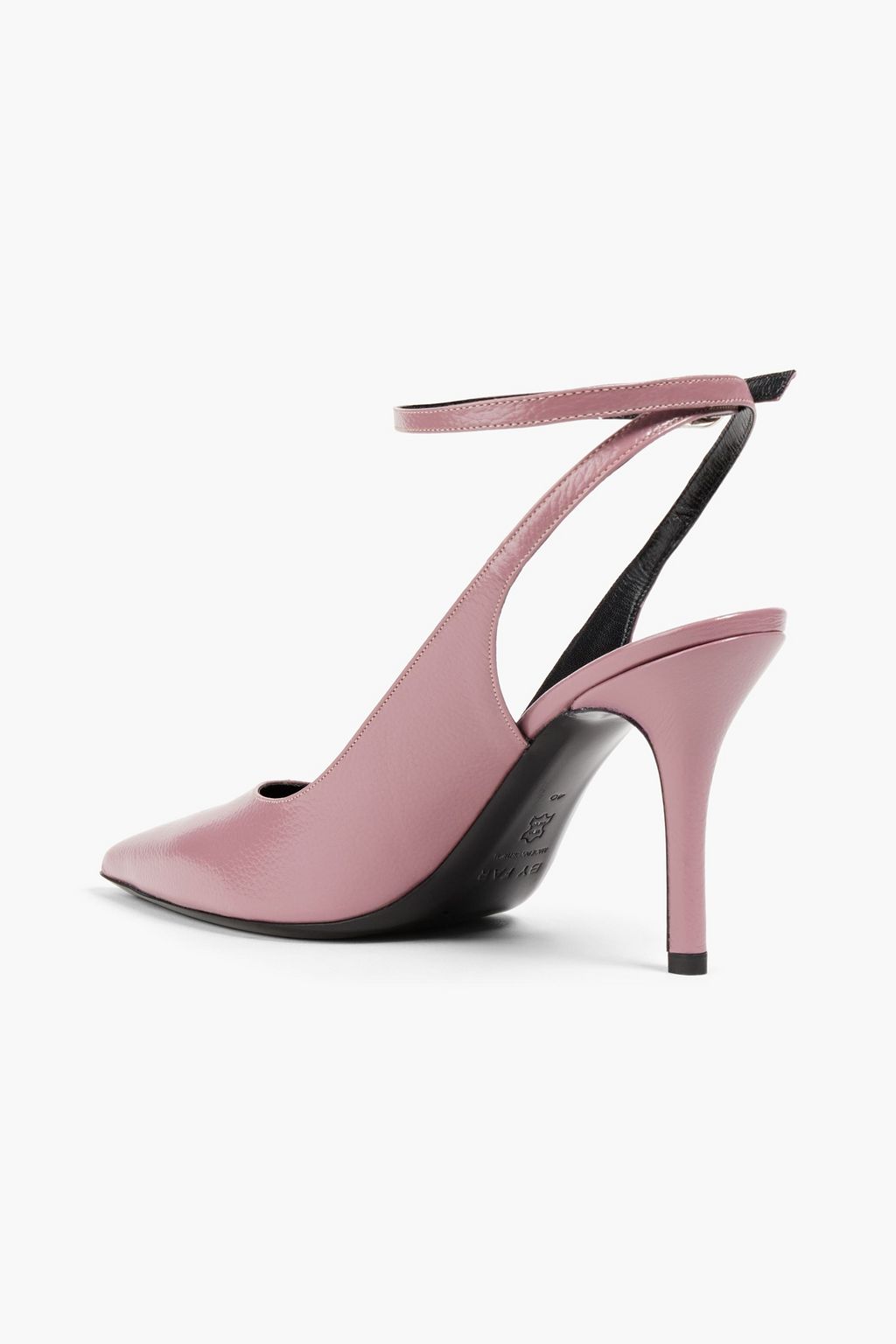 BY FAR Alena pebbled-leather pumps