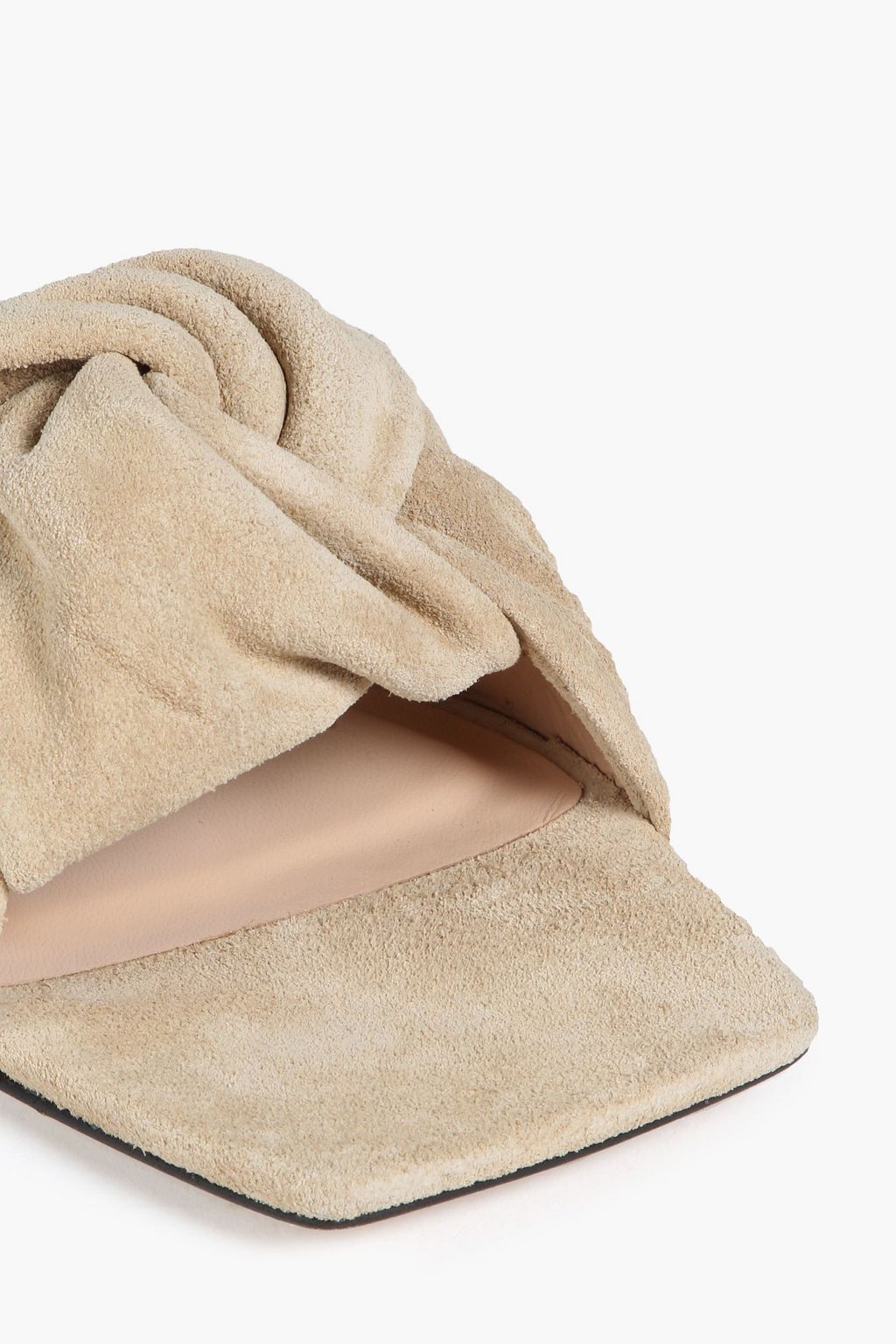 BY FAR Lima twisted suede sandals