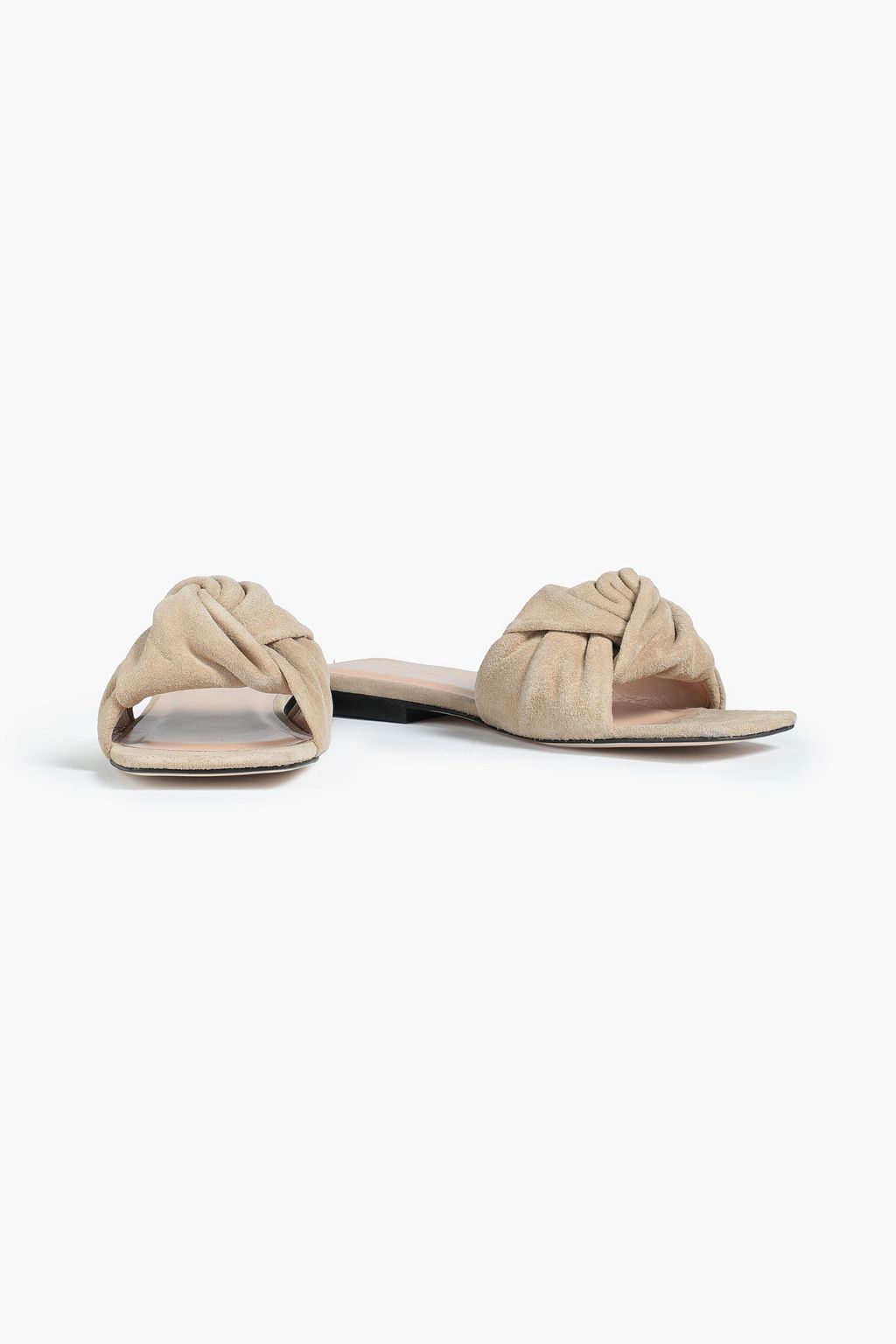 BY FAR Lima twisted suede sandals