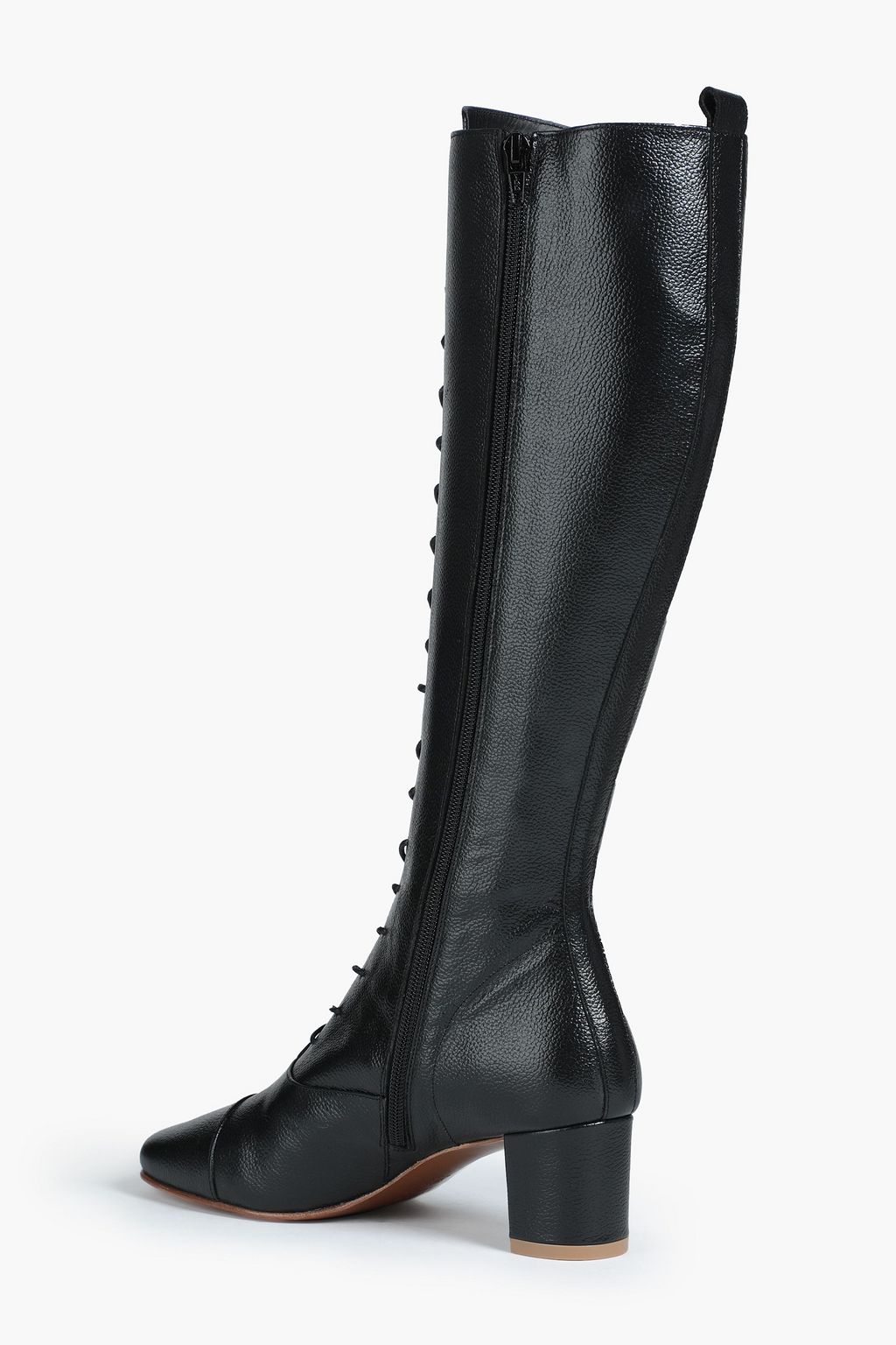 BY FAR Lada 42 textured-leather knee boots