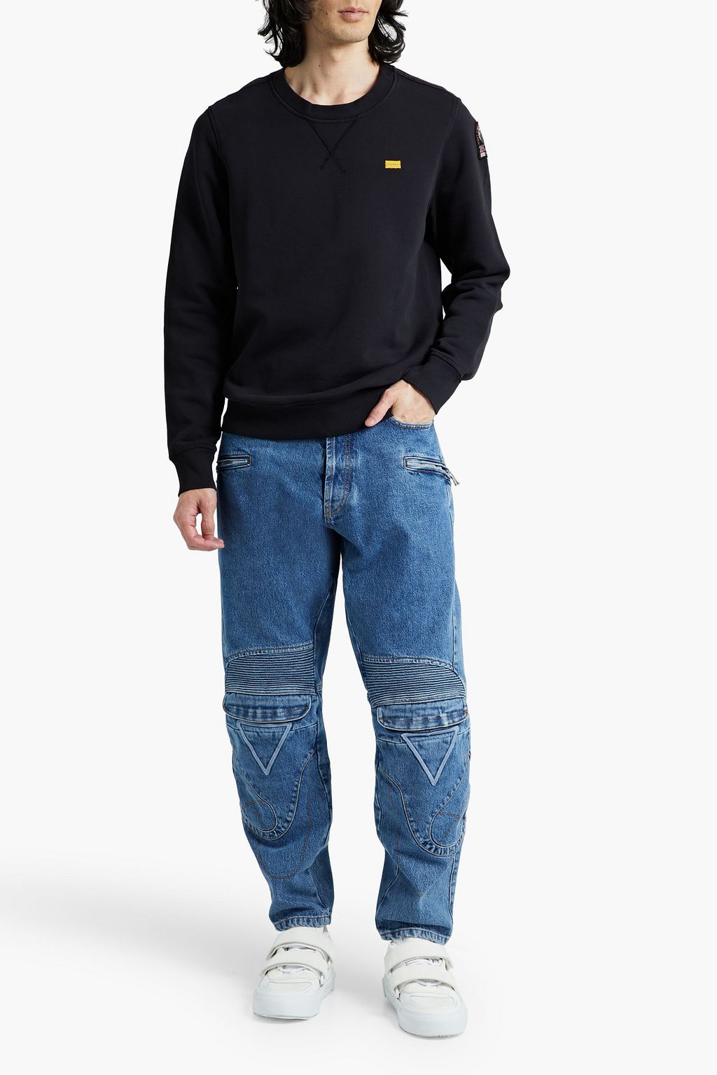 PARAJUMPERS Appliquéd cotton-fleece sweatshirt
