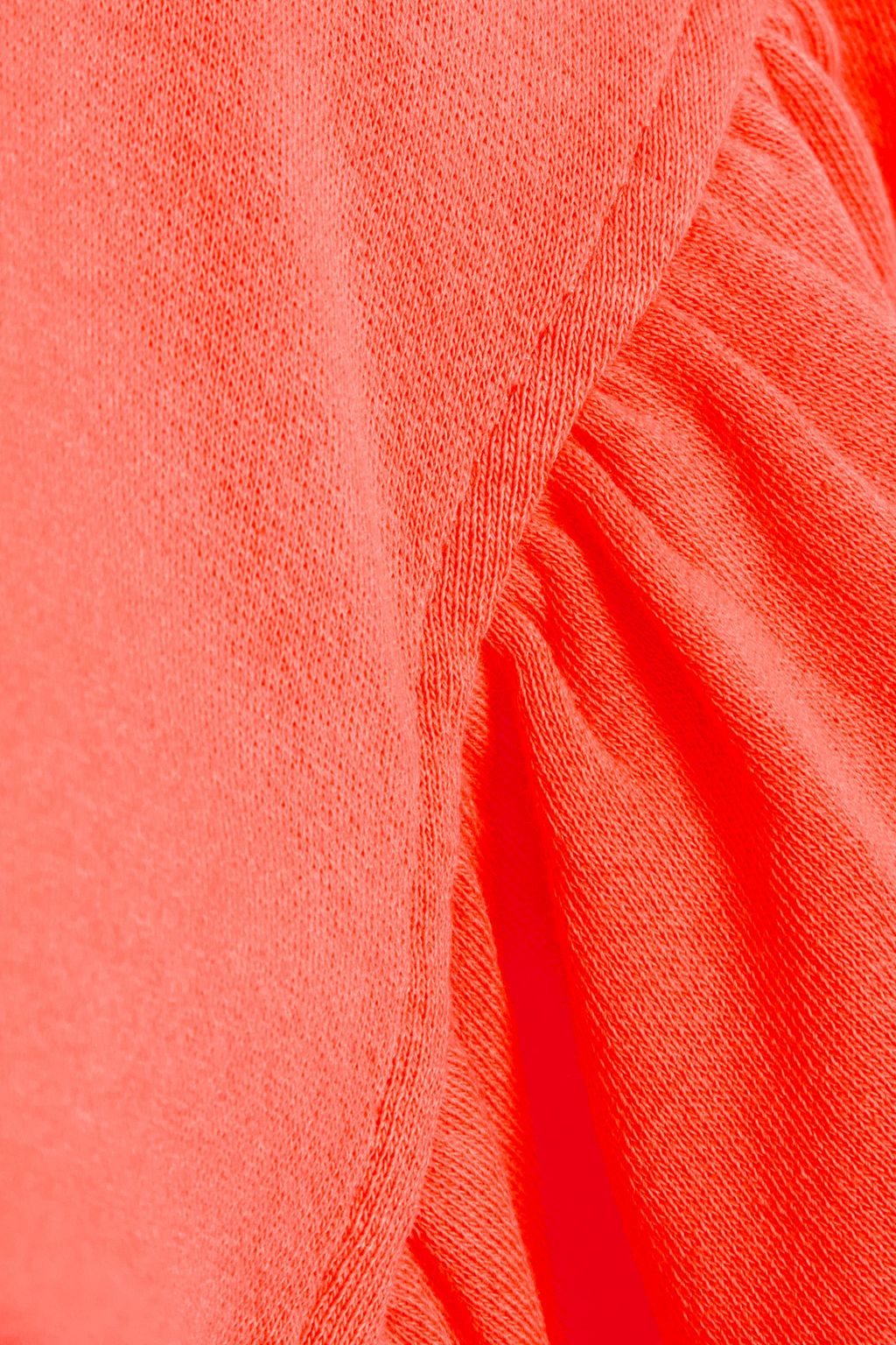 ALICE + OLIVIA Joline ruffled French cotton-blend terry top