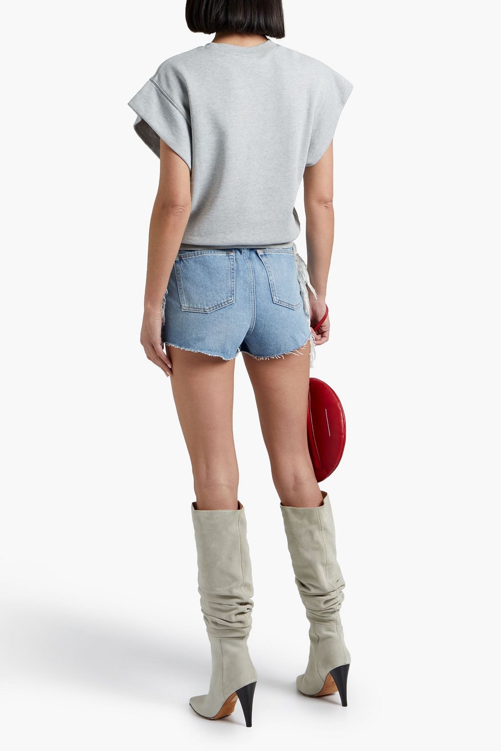 IRO Modern frayed denim shorts