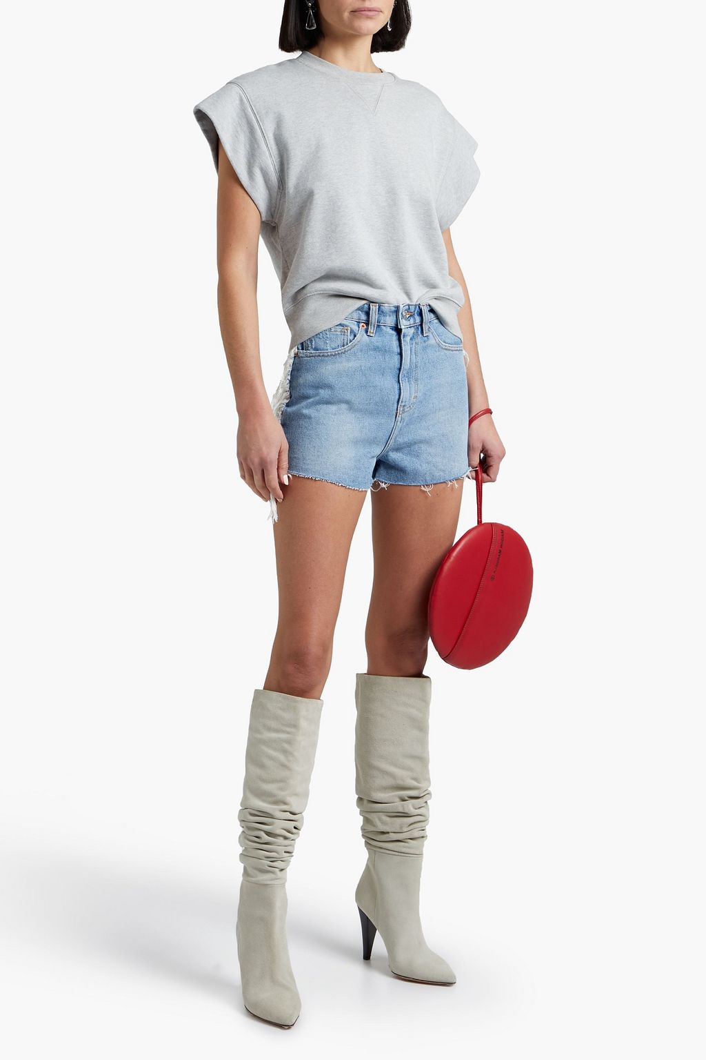 IRO Modern frayed denim shorts