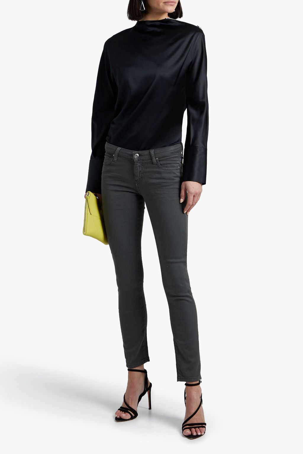 IRO Jarod cropped distressed mid-rise slim-leg jeans