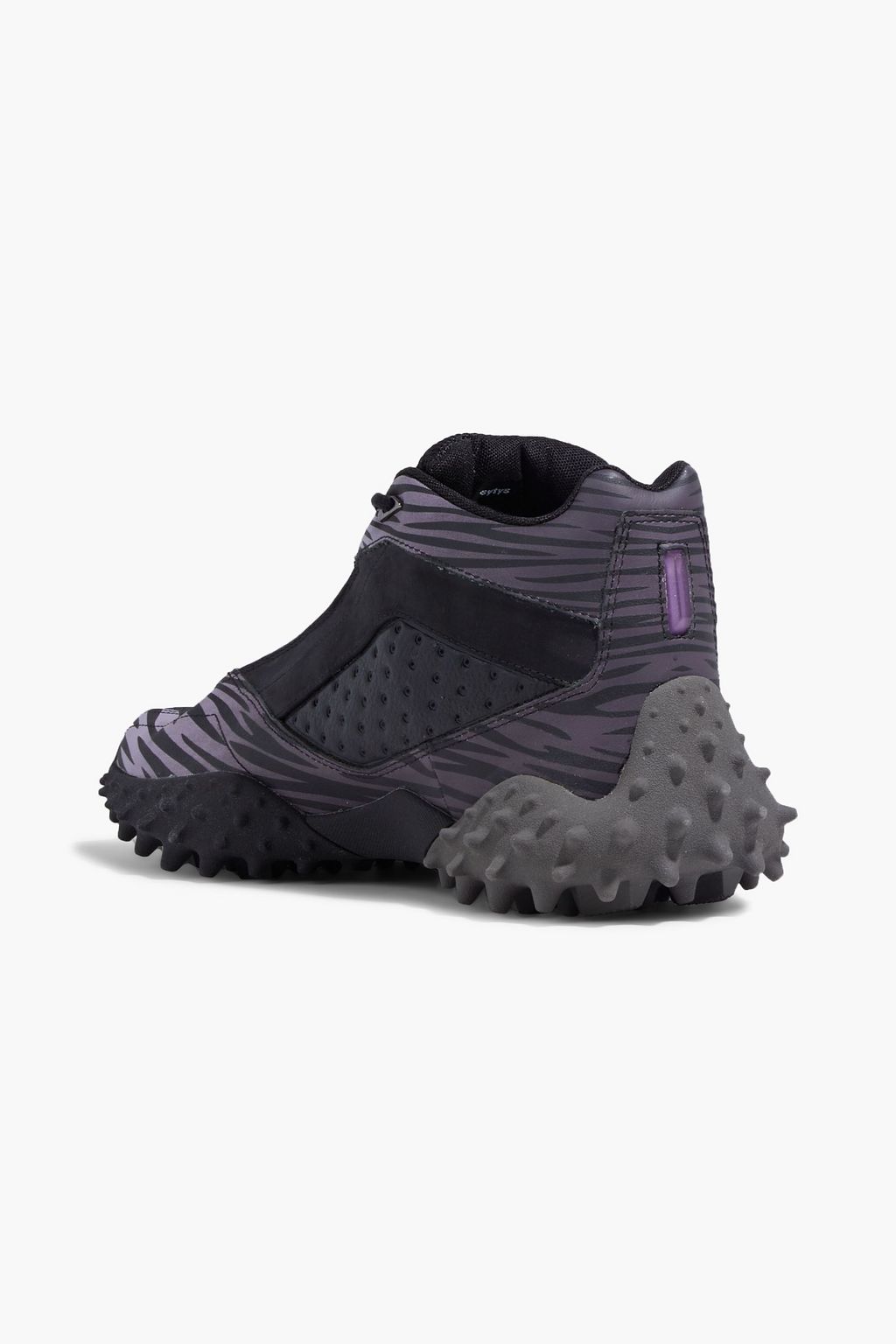 EYTYS Aphex zebra-print leather and nubuck sneakers