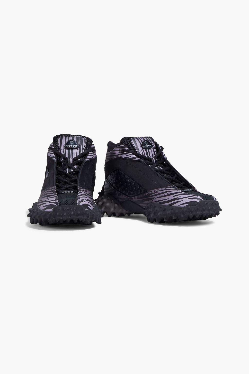 EYTYS Aphex zebra-print leather and nubuck sneakers