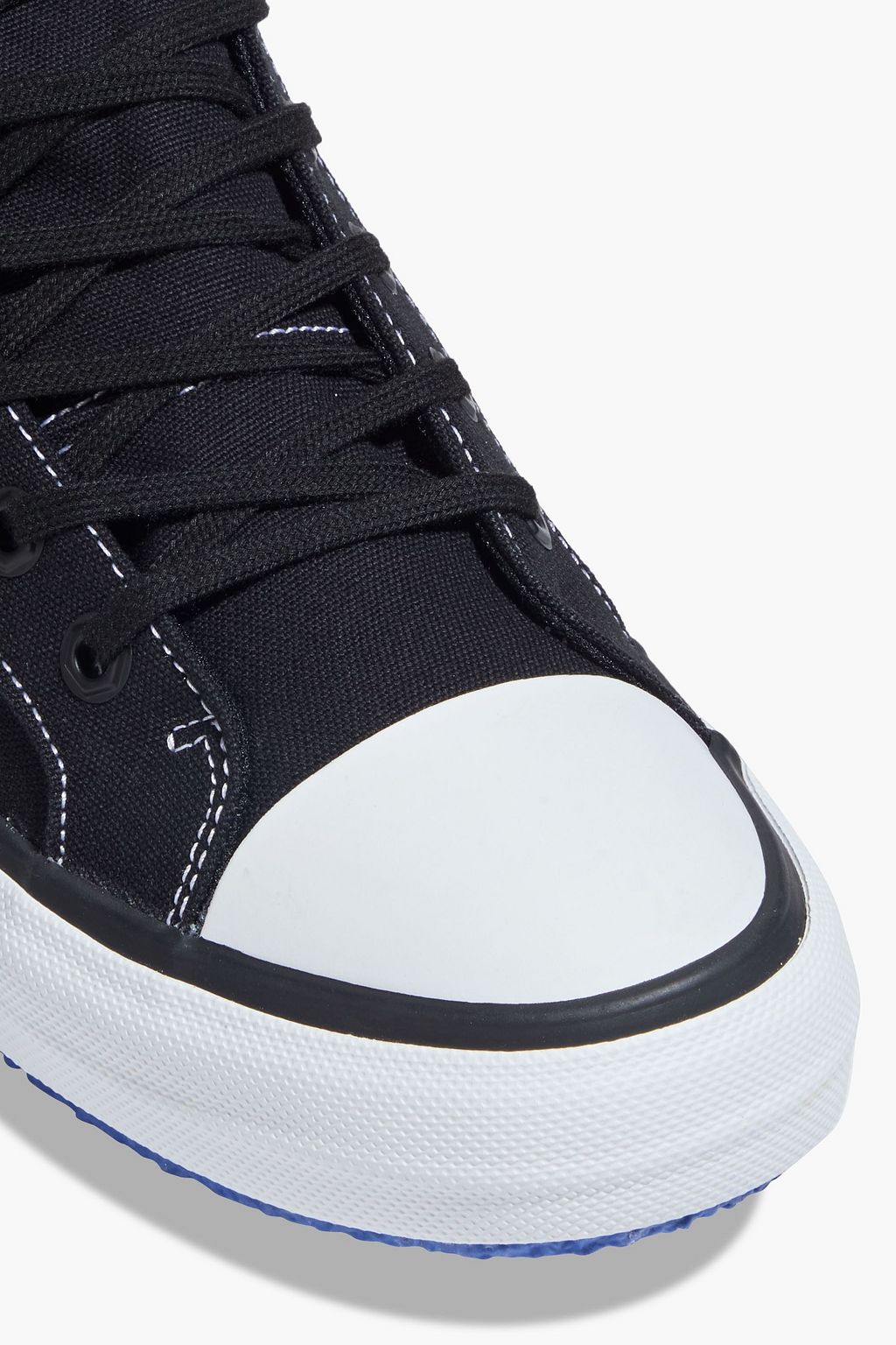 MARCELO BURLON Embroidered canvas high-top sneakers