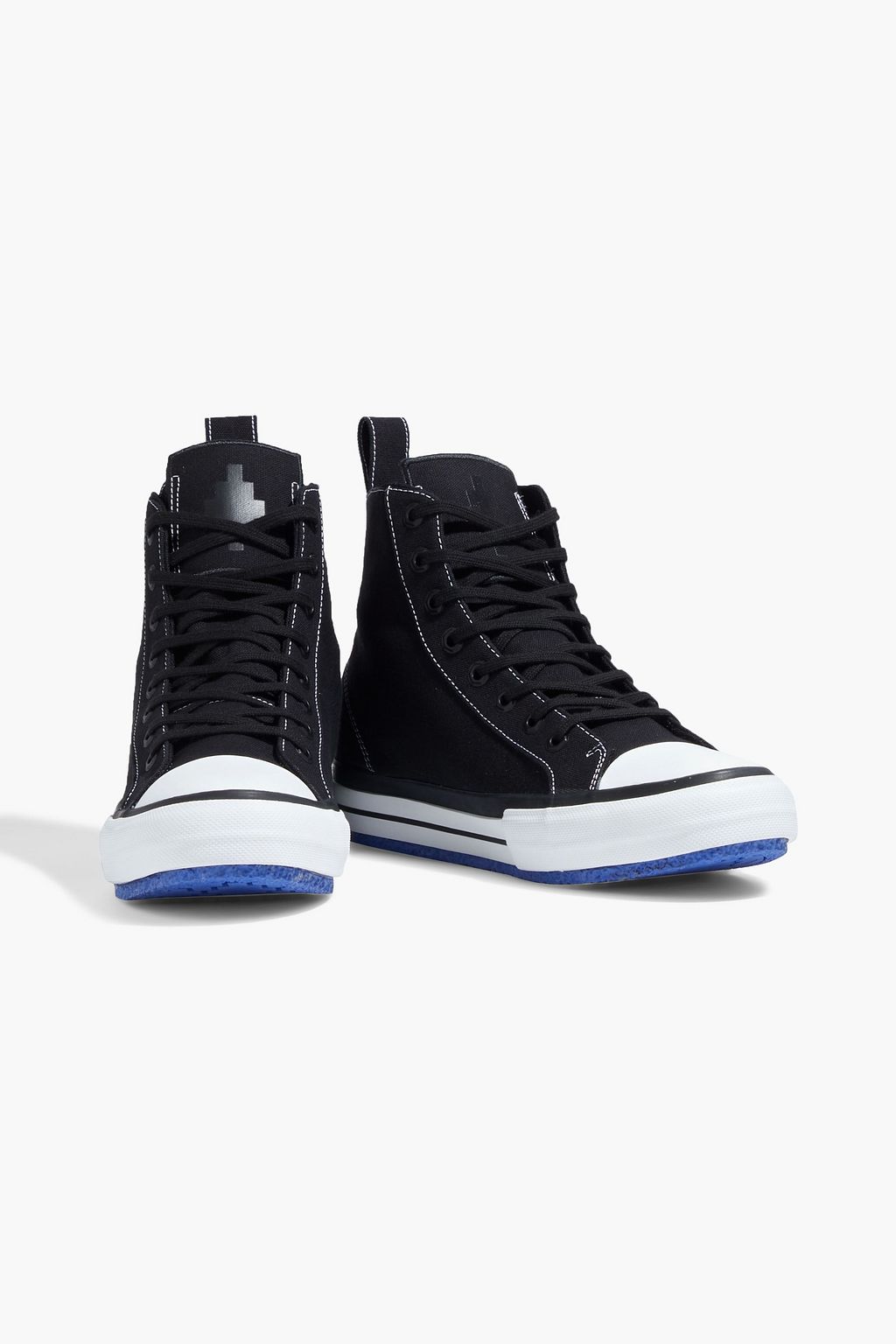 MARCELO BURLON Embroidered canvas high-top sneakers