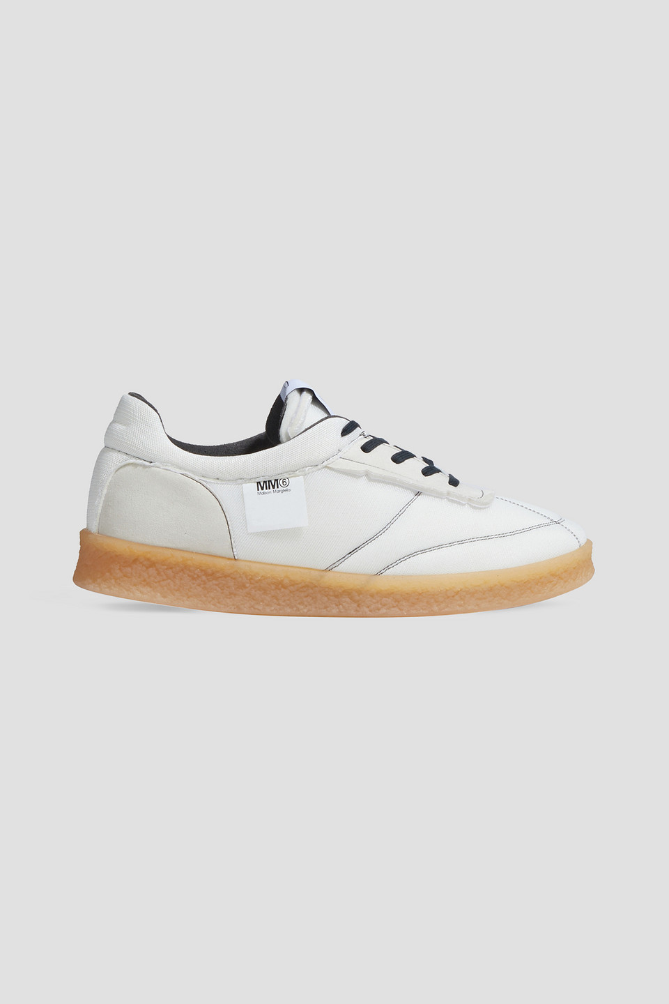 MM6 MAISON MARGIELA INSIDE OUT SUEDE-TRIMMED MESH SNEAKERS,3074457345630891138