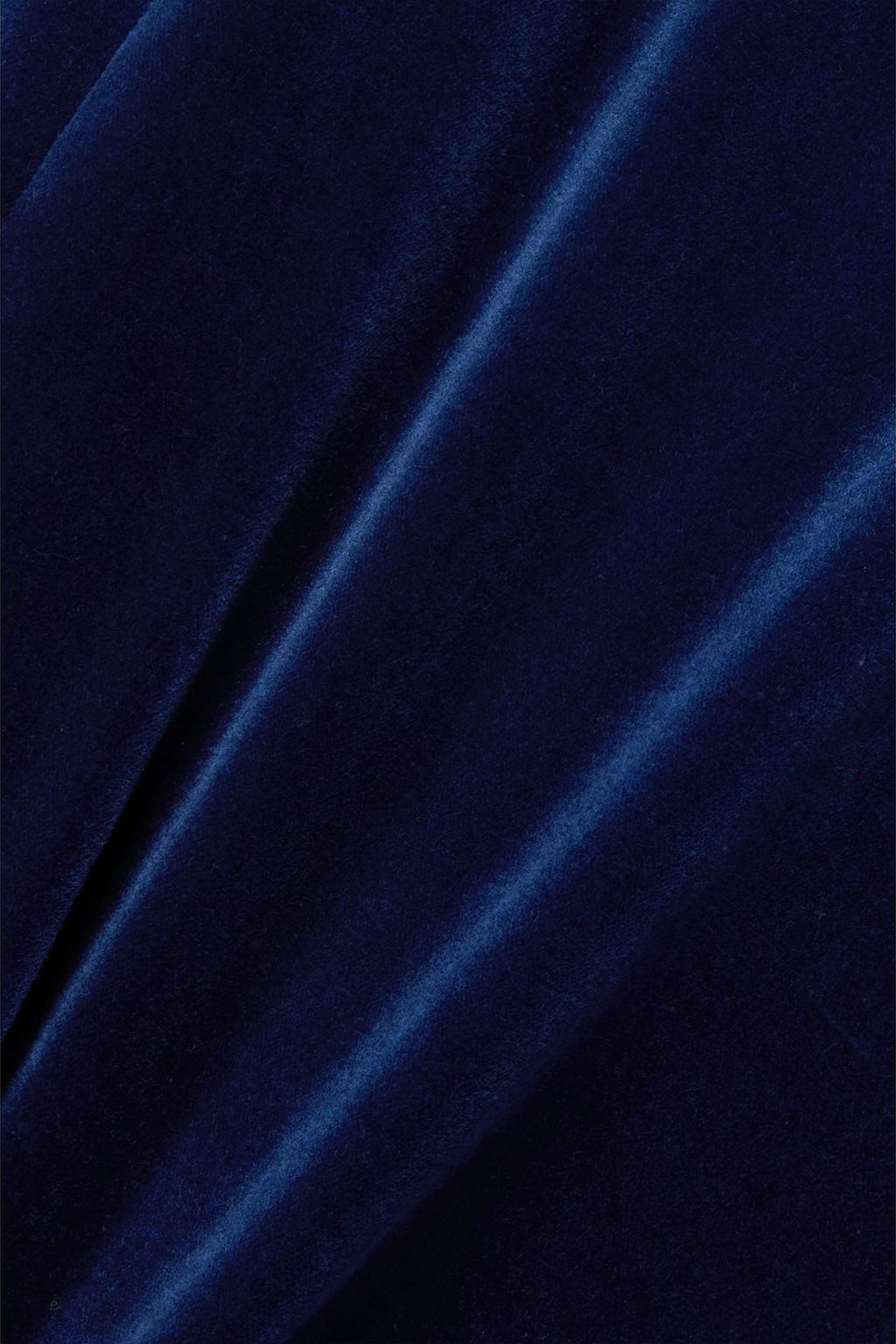 OSCAR DE LA RENTA Strapless cotton-blend velvet peplum gown