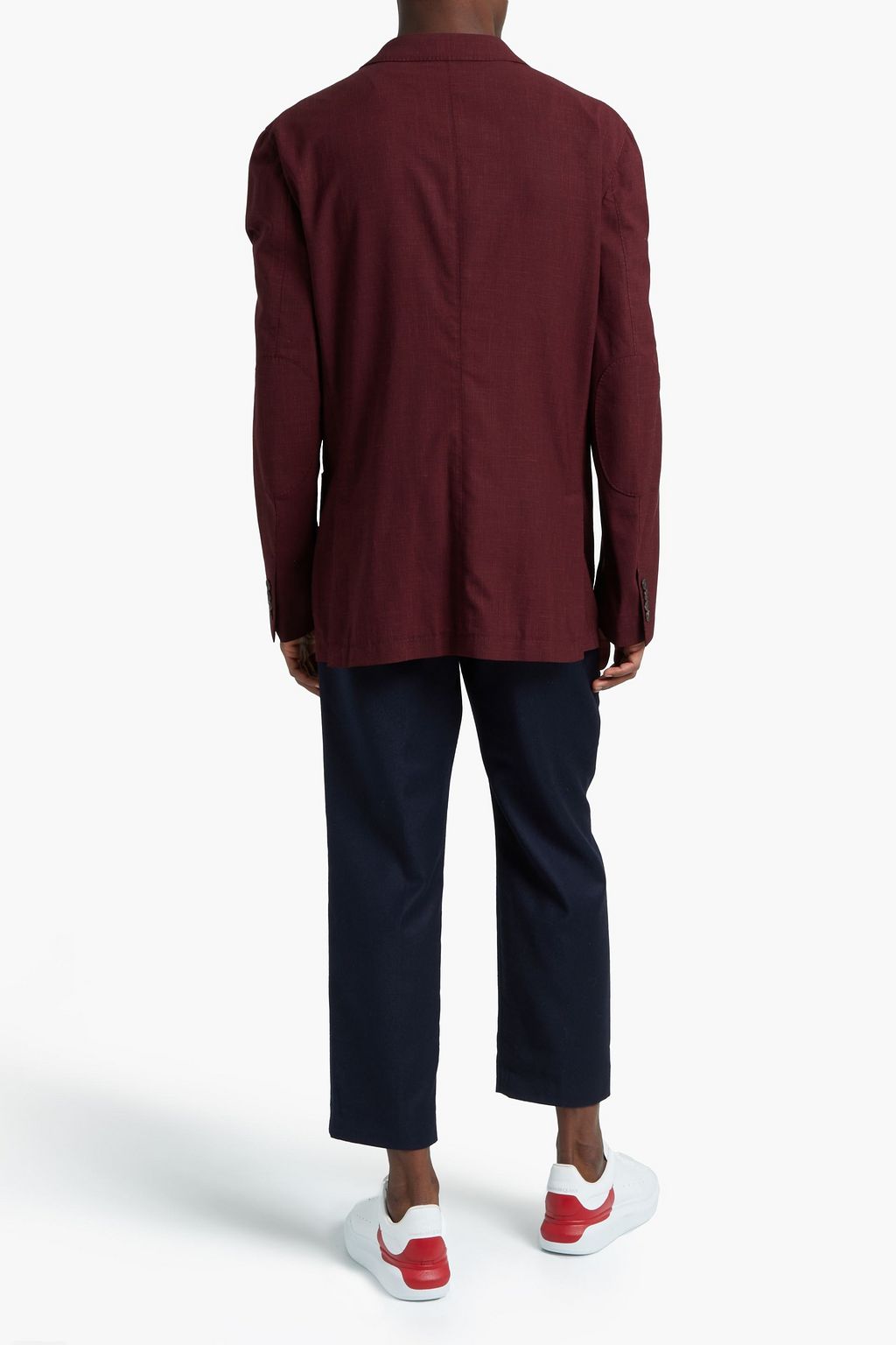 ZEGNA Checked wool and linen-blend blazer