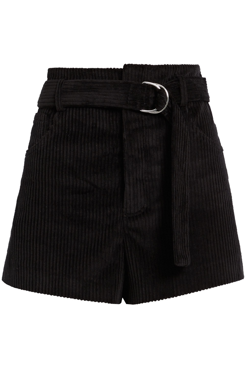 Simply belted cotton-blend corduroy shorts