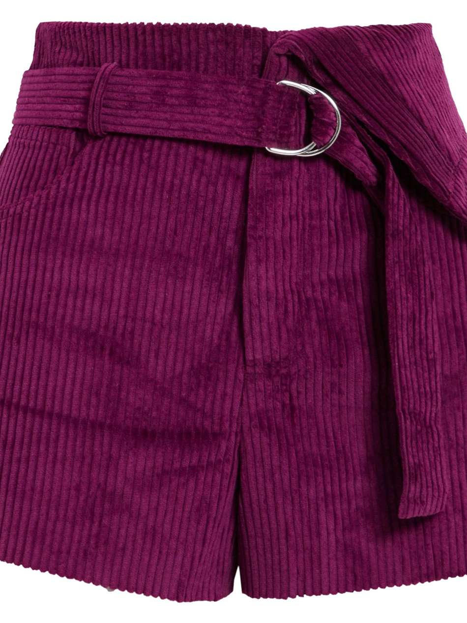simply belted cotton-blend corduroy shorts