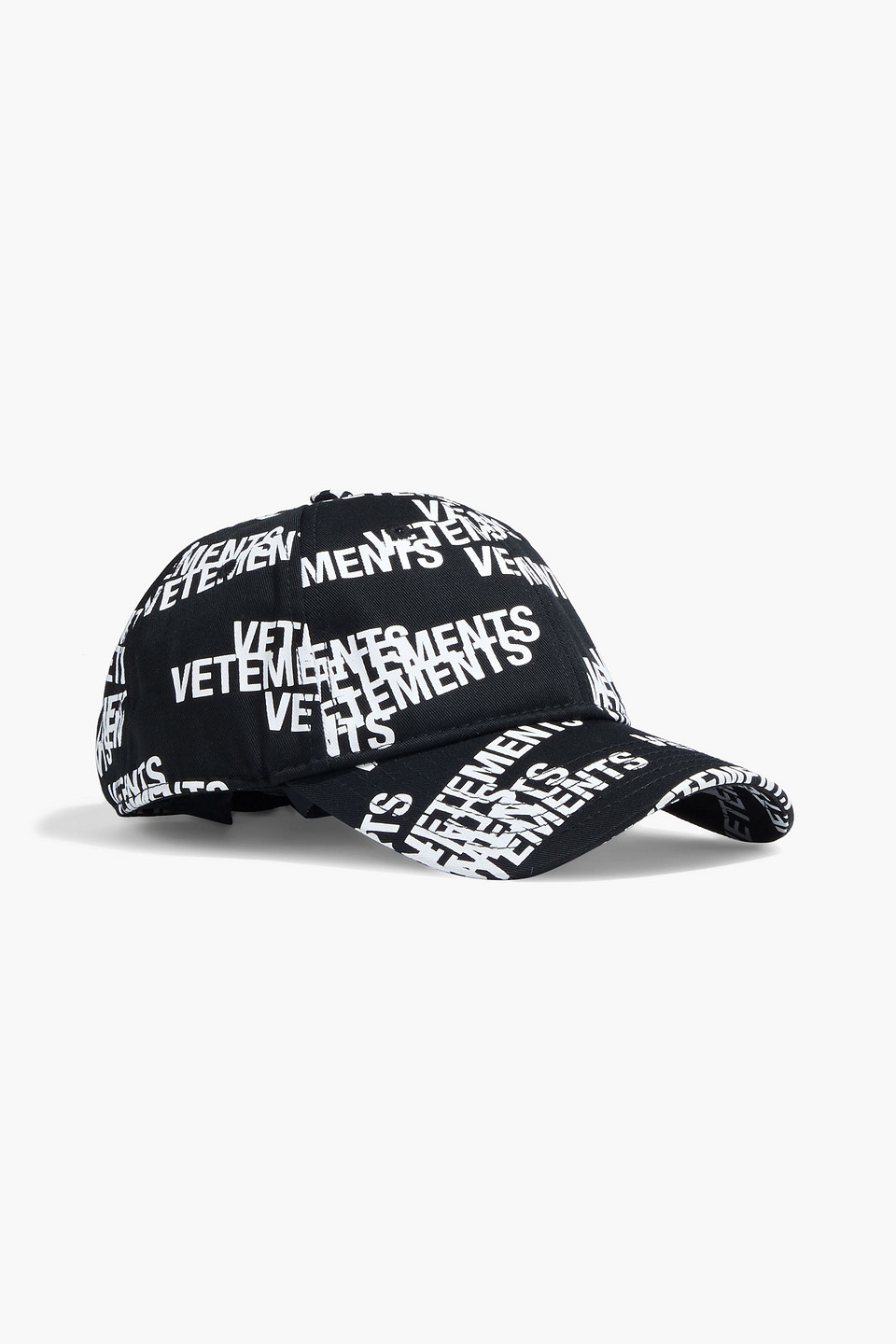 Vetements Logo Print Six-panel Cap In Black