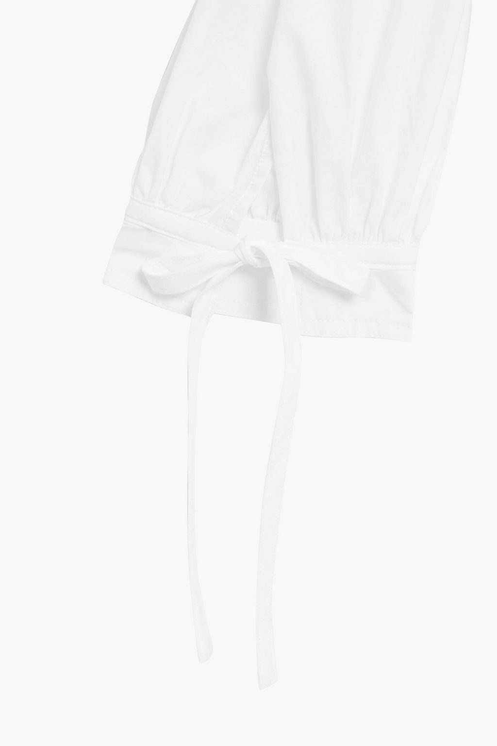 IRIS & INK Lucille gathered organic cotton-poplin top