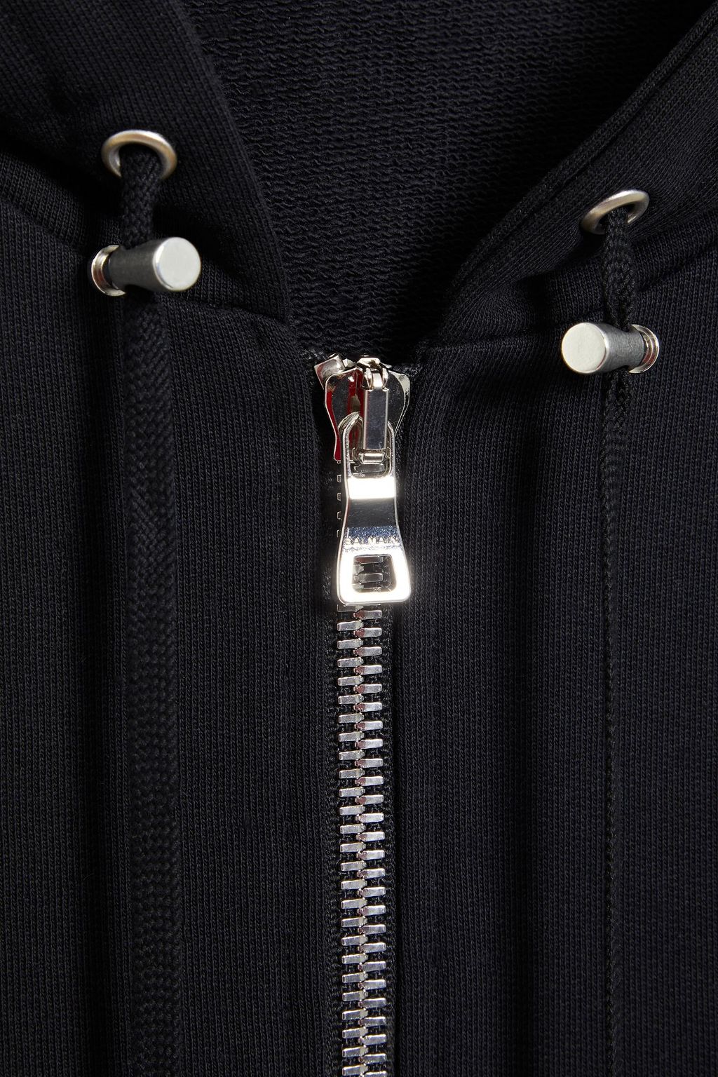 BALMAIN Printed French cotton-terry zip-up hoodie