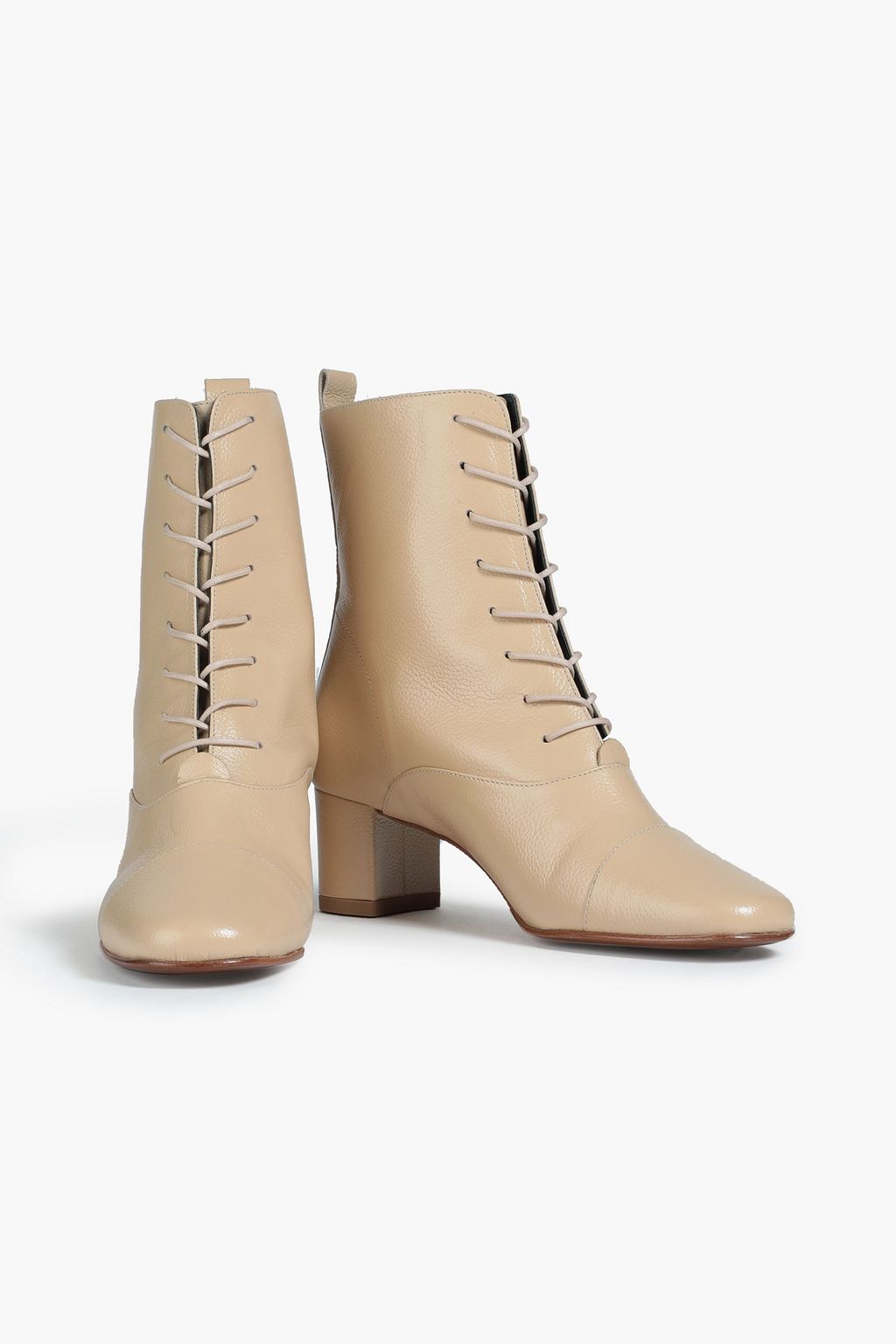 BY FAR Lada pebbled-leather ankle boots