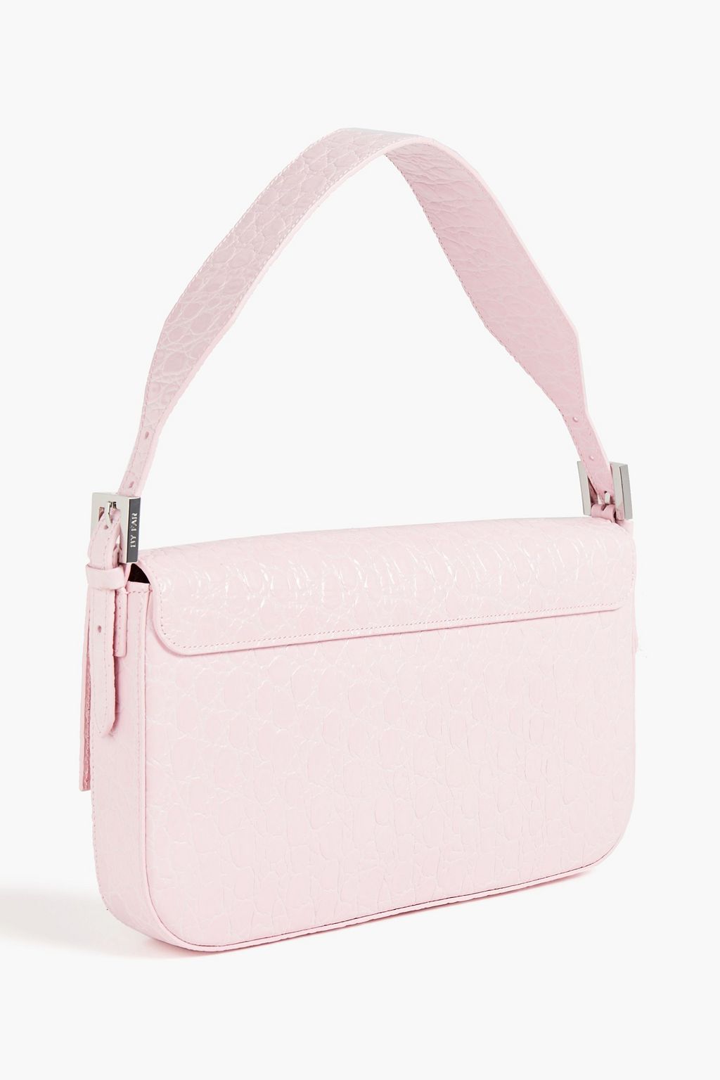 BY FAR Rachel croc-effect leather shoulder bag
