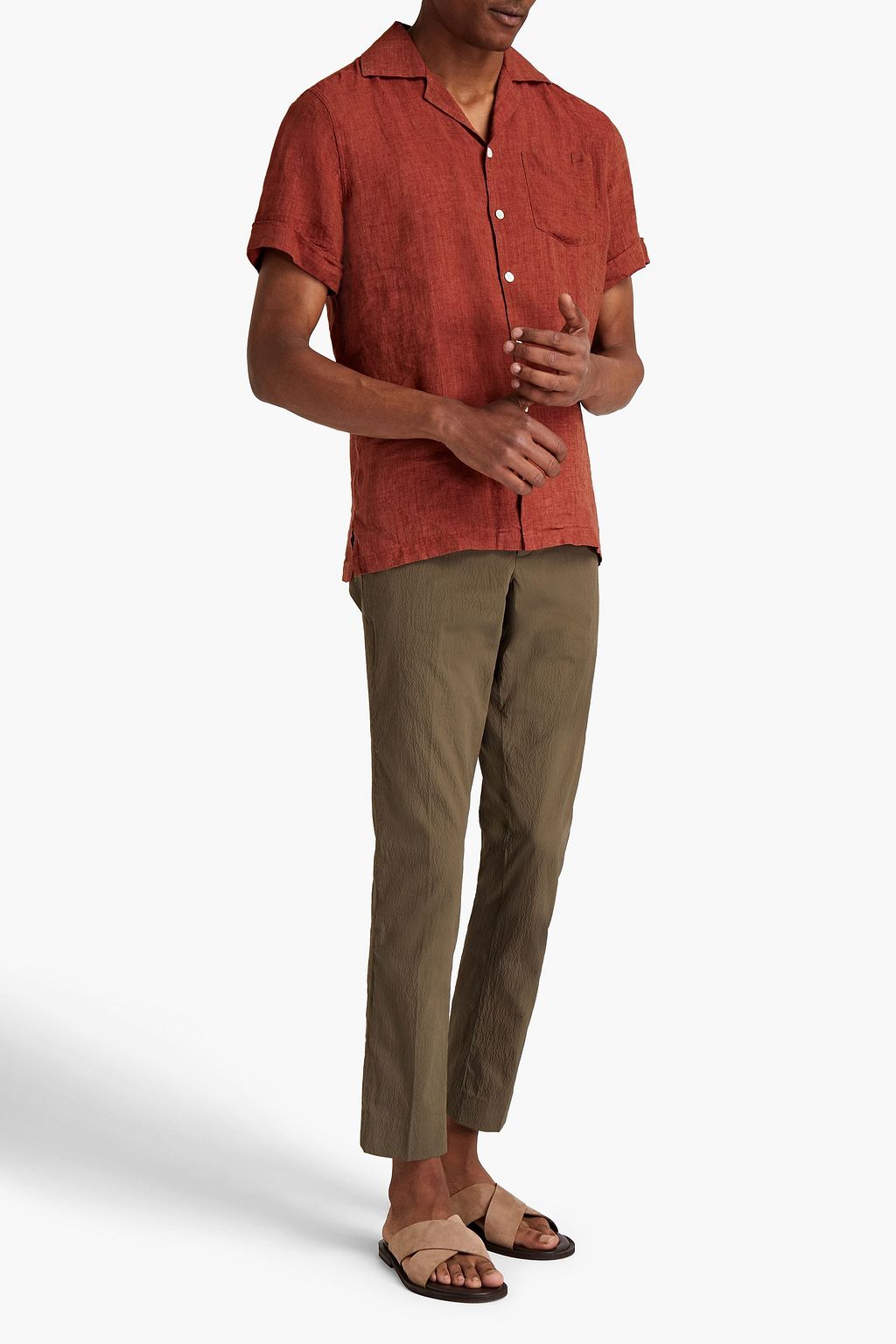 FRESCOBOL CARIOCA Mélange linen shirt
