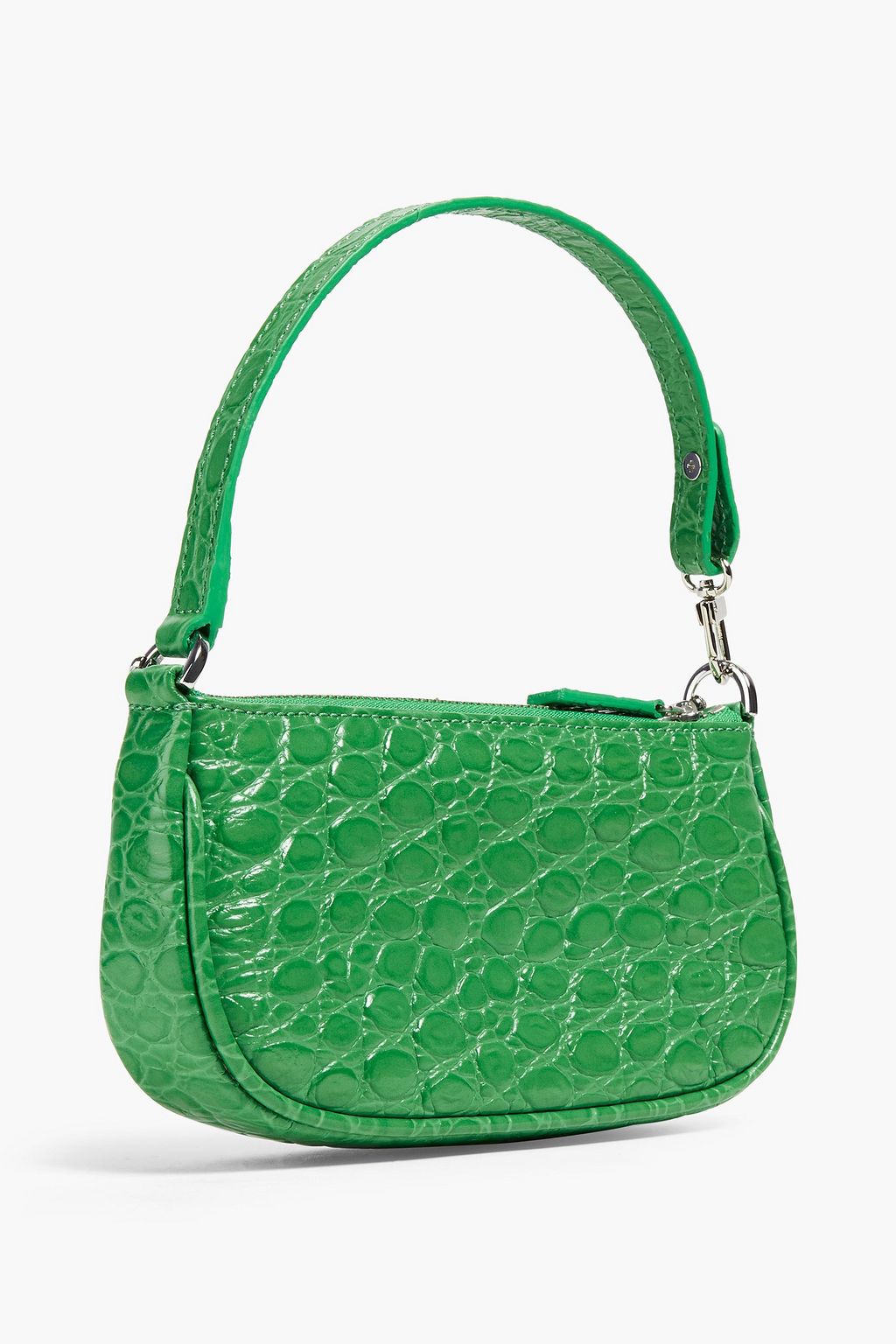 BY FAR Rachel croc-effect leather shoulder bag