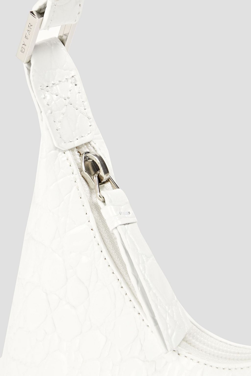 BY FAR Amber croc-effect leather shoulder bag