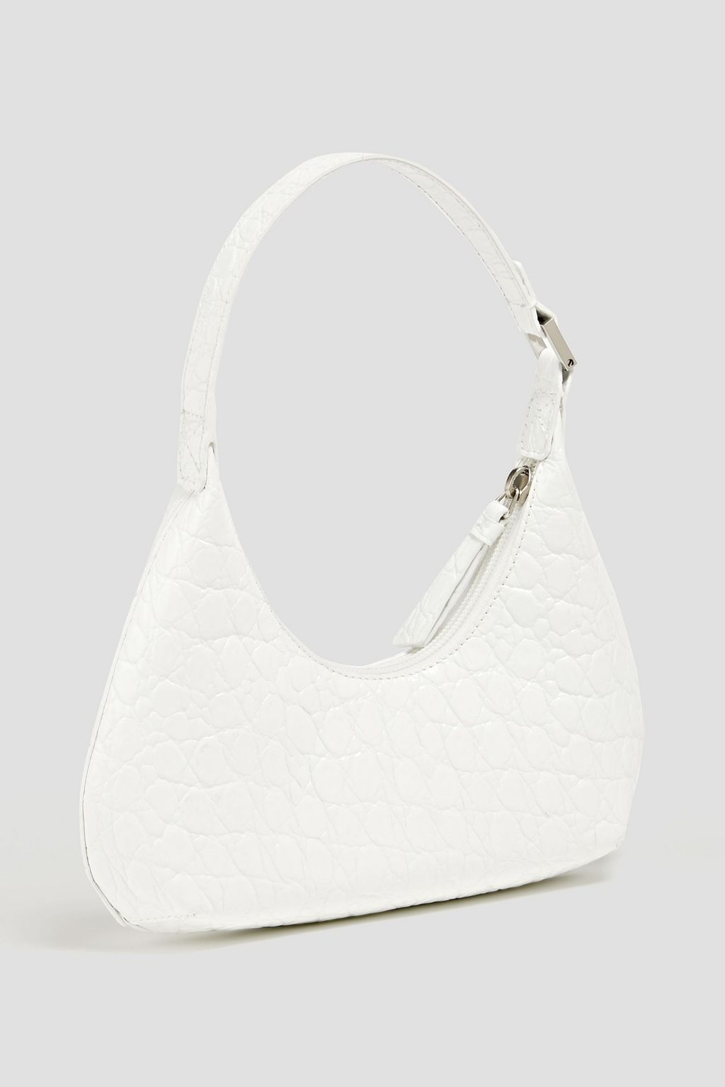 BY FAR Amber croc-effect leather shoulder bag