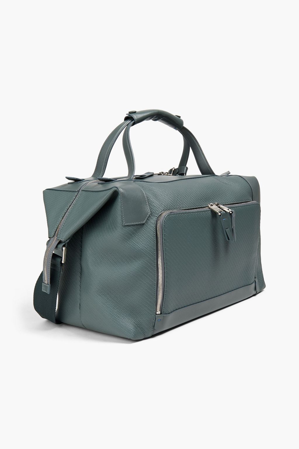 Grey green Greenwich coated cotton 