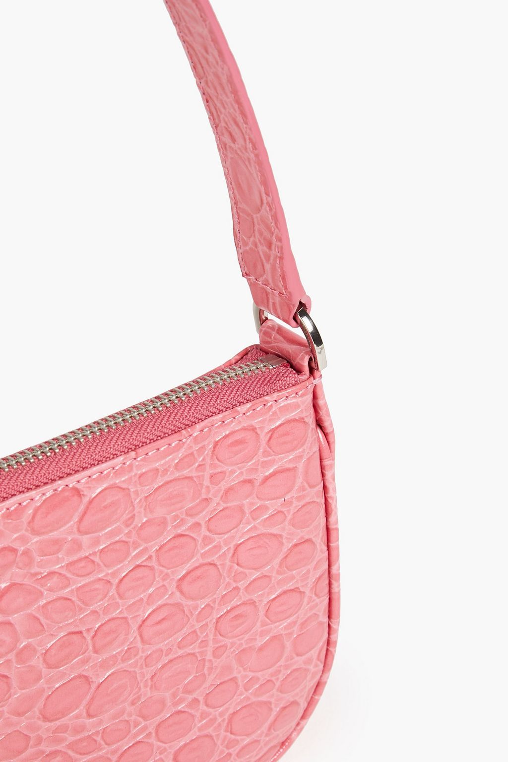BY FAR Rachel croc-effect leather shoulder bag