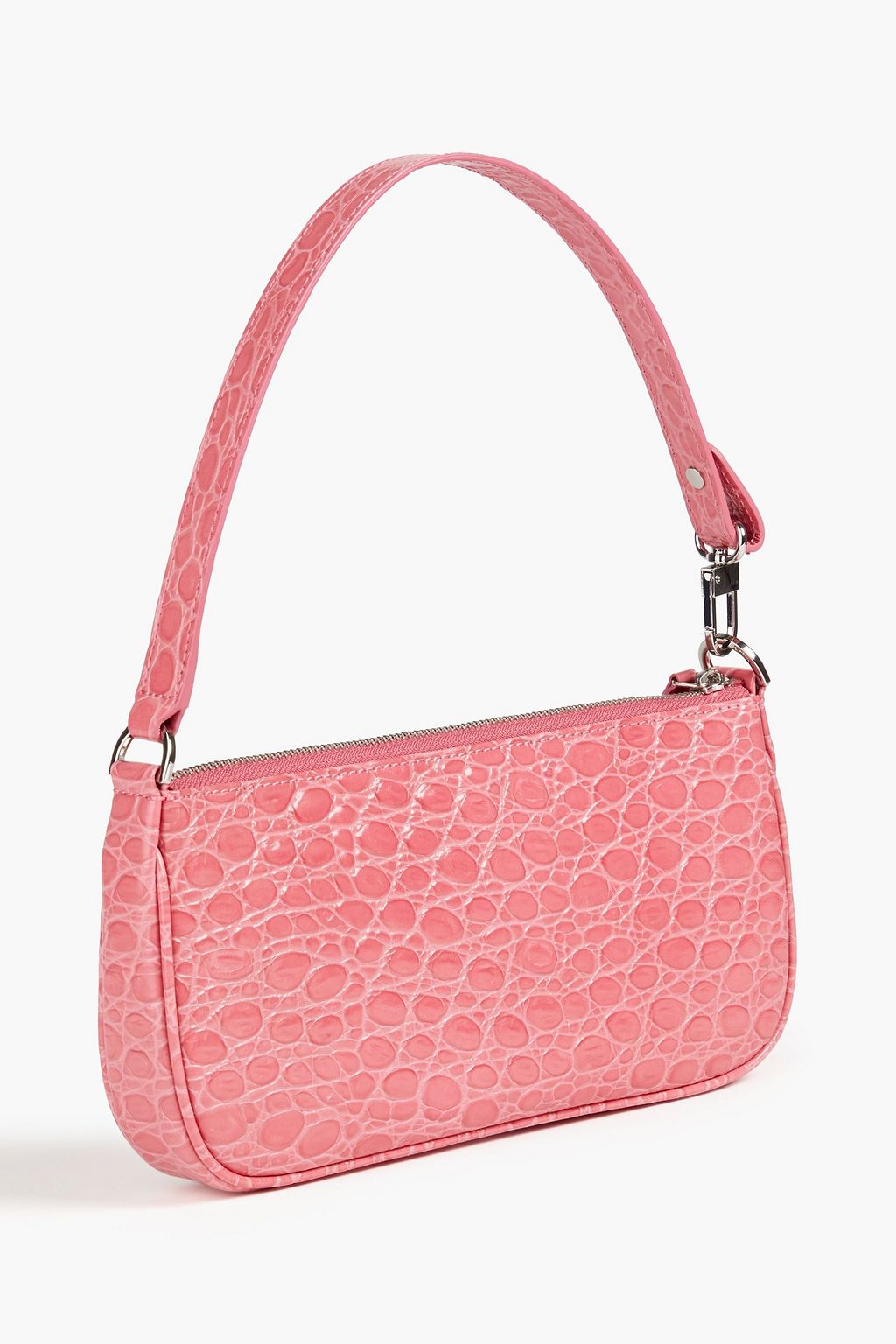 BY FAR Rachel croc-effect leather shoulder bag