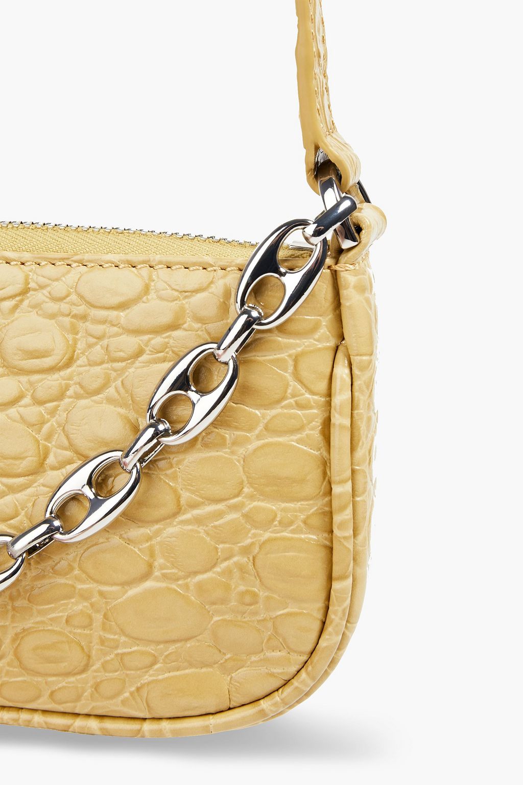 BY FAR Mini Rachel croc-effect leather shoulder bag