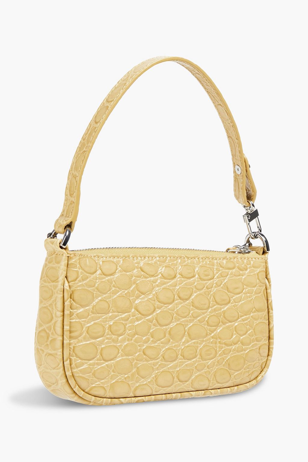 BY FAR Mini Rachel croc-effect leather shoulder bag