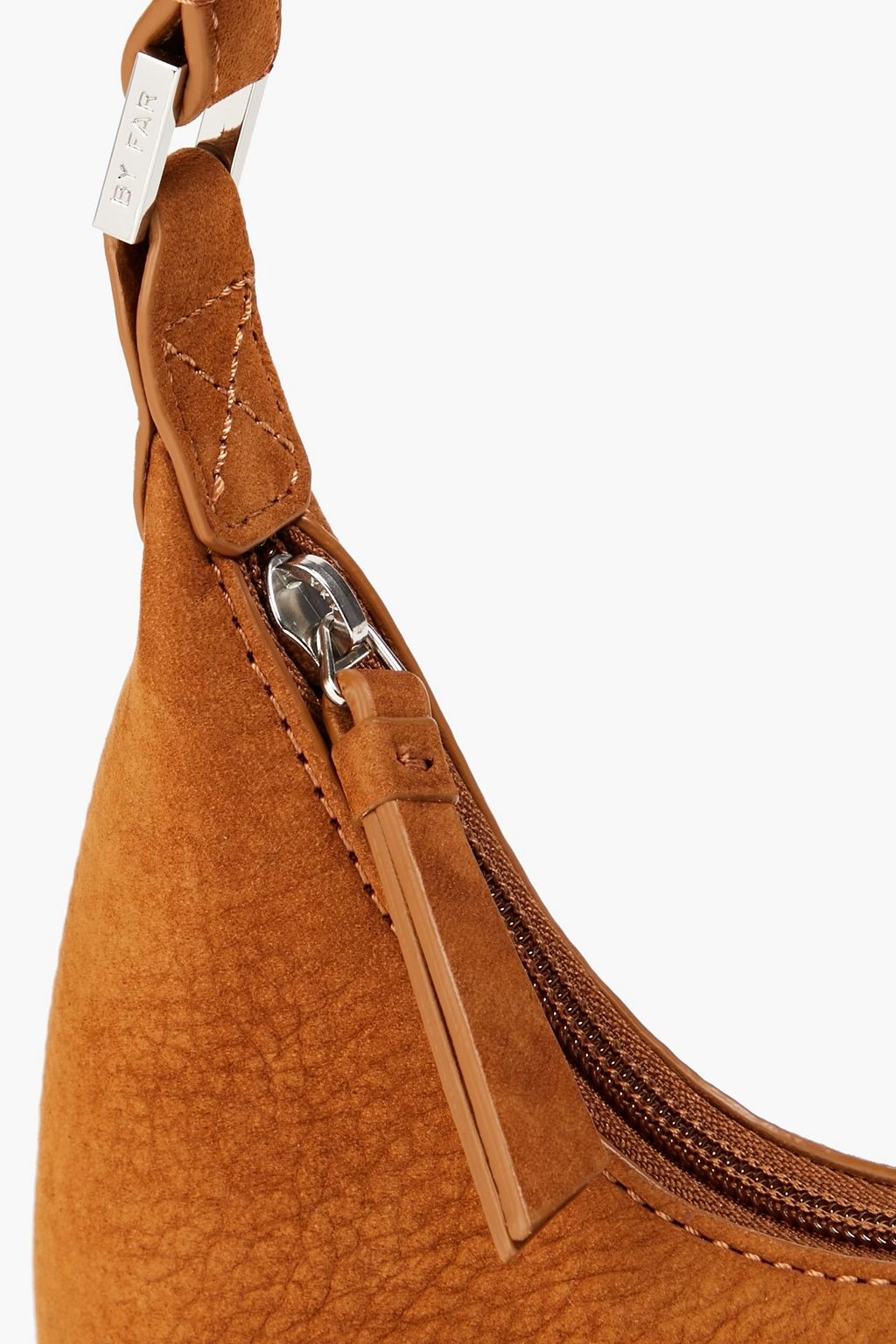 BY FAR Baby Amber nubuck shoulder bag