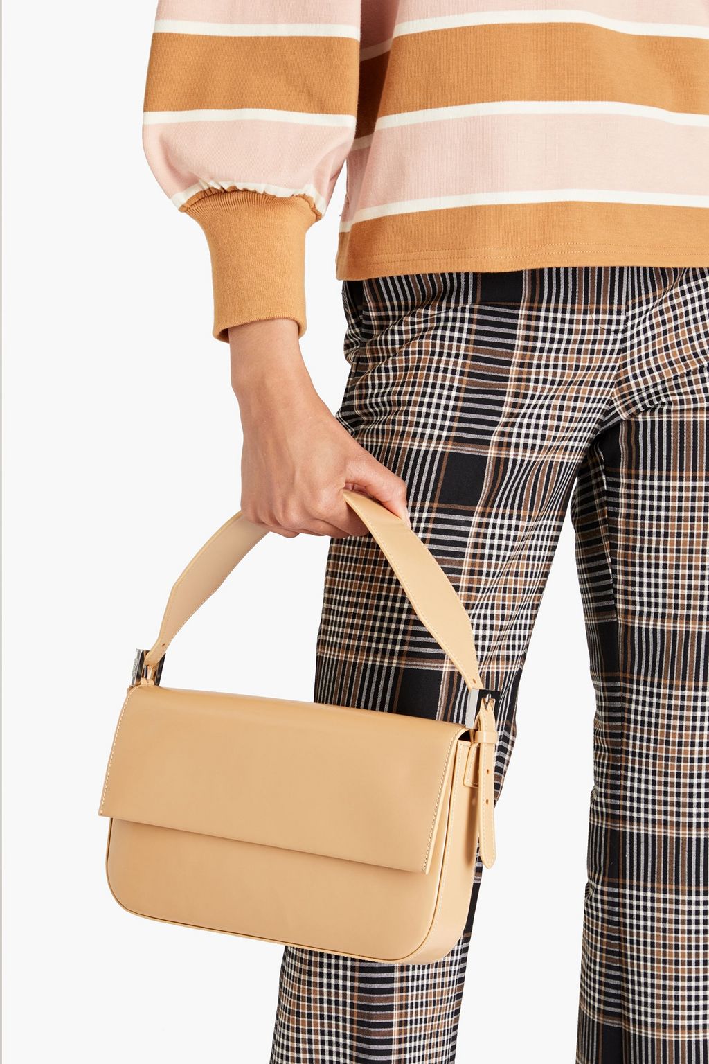 White Mini Rachel croc-effect leather shoulder bag | BY FAR | THE 