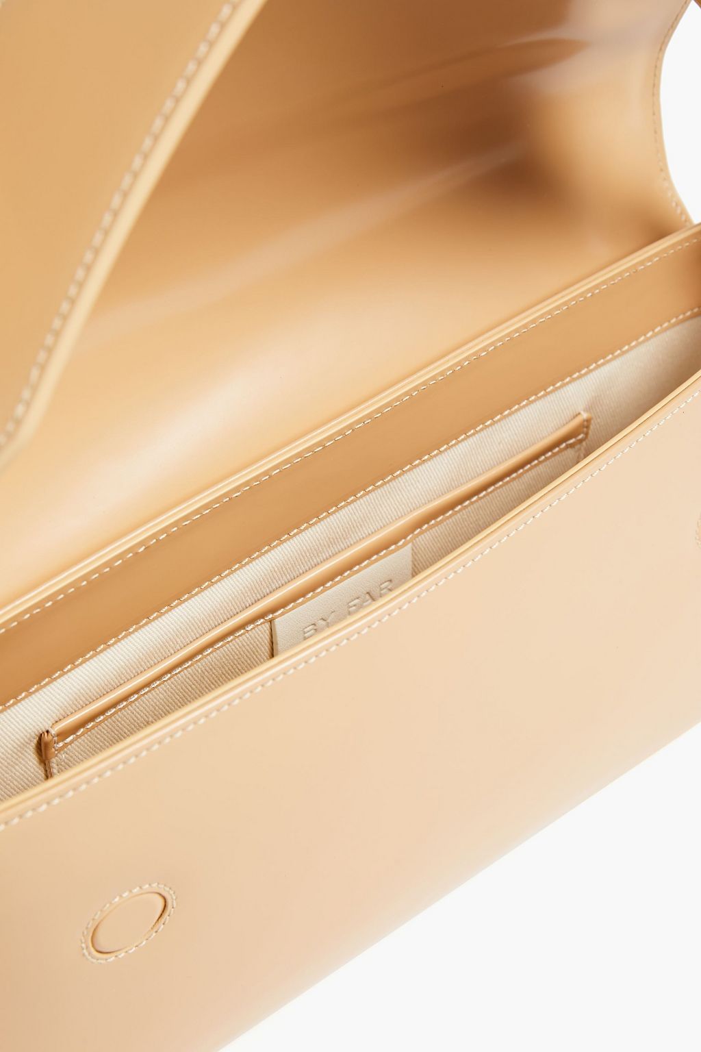 BY FAR Manu polished leather shoulder bag